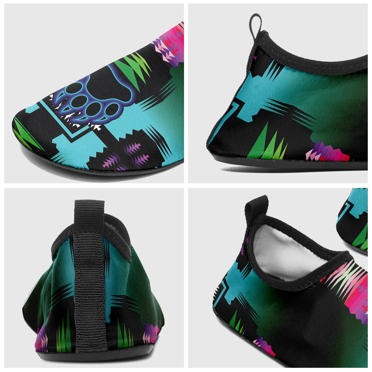 Kids Midnight Sage Turquoise Bearpaw Sockamoccs Slip On Shoes