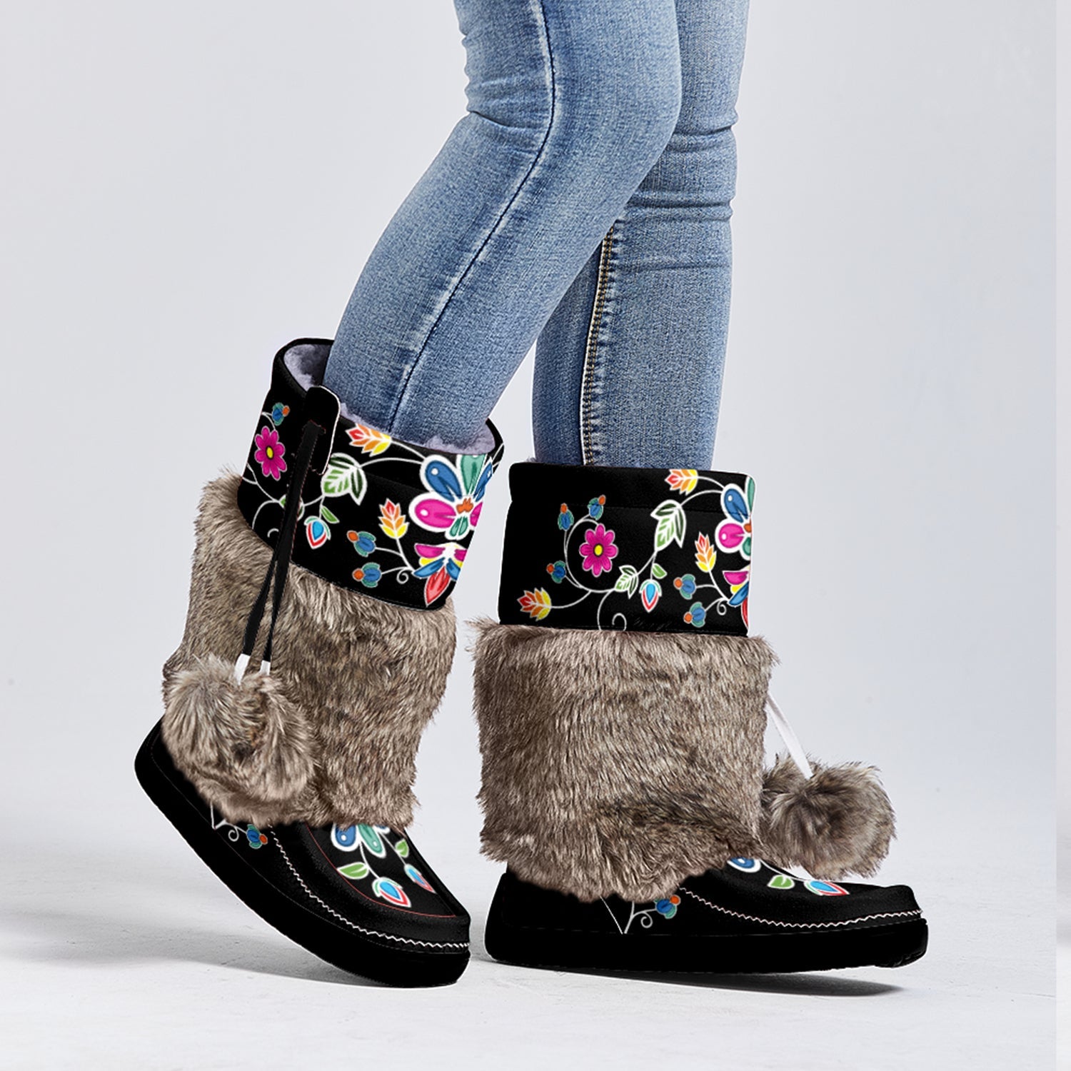 Frosted Leaf Spirit Leather MocLux Ankle with Fur main image 1