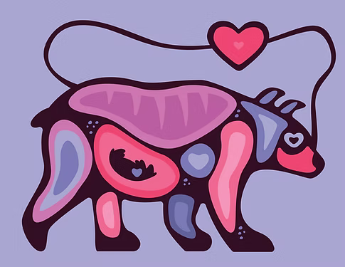 Bada Jean Heart Mama Bear Print