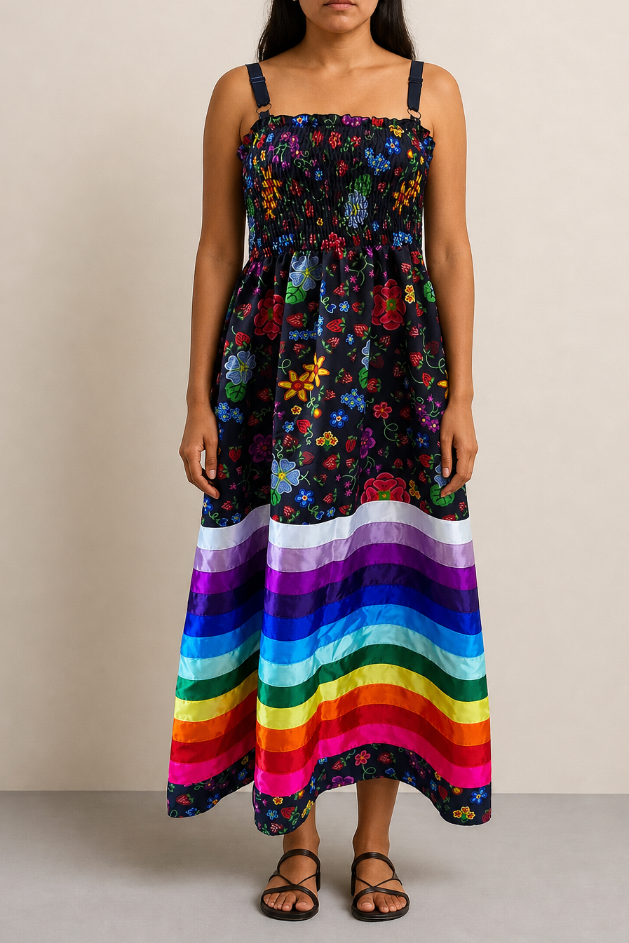 Strawberry Fields Forever Peasant Maxi Dress - Beary Soup