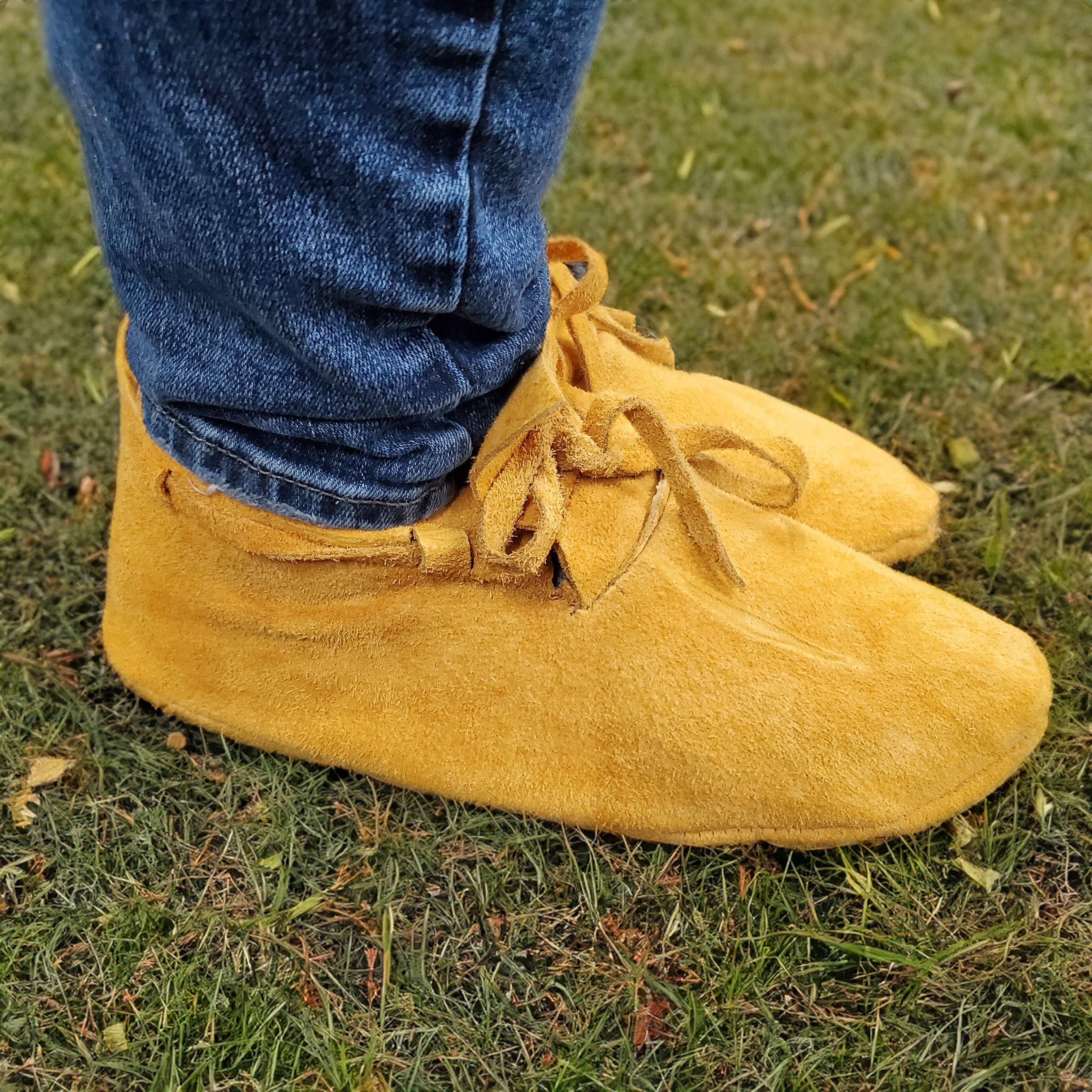 Moose Hide Two-Piece Plains Style Soft Sole Moccasin Level 1 Class