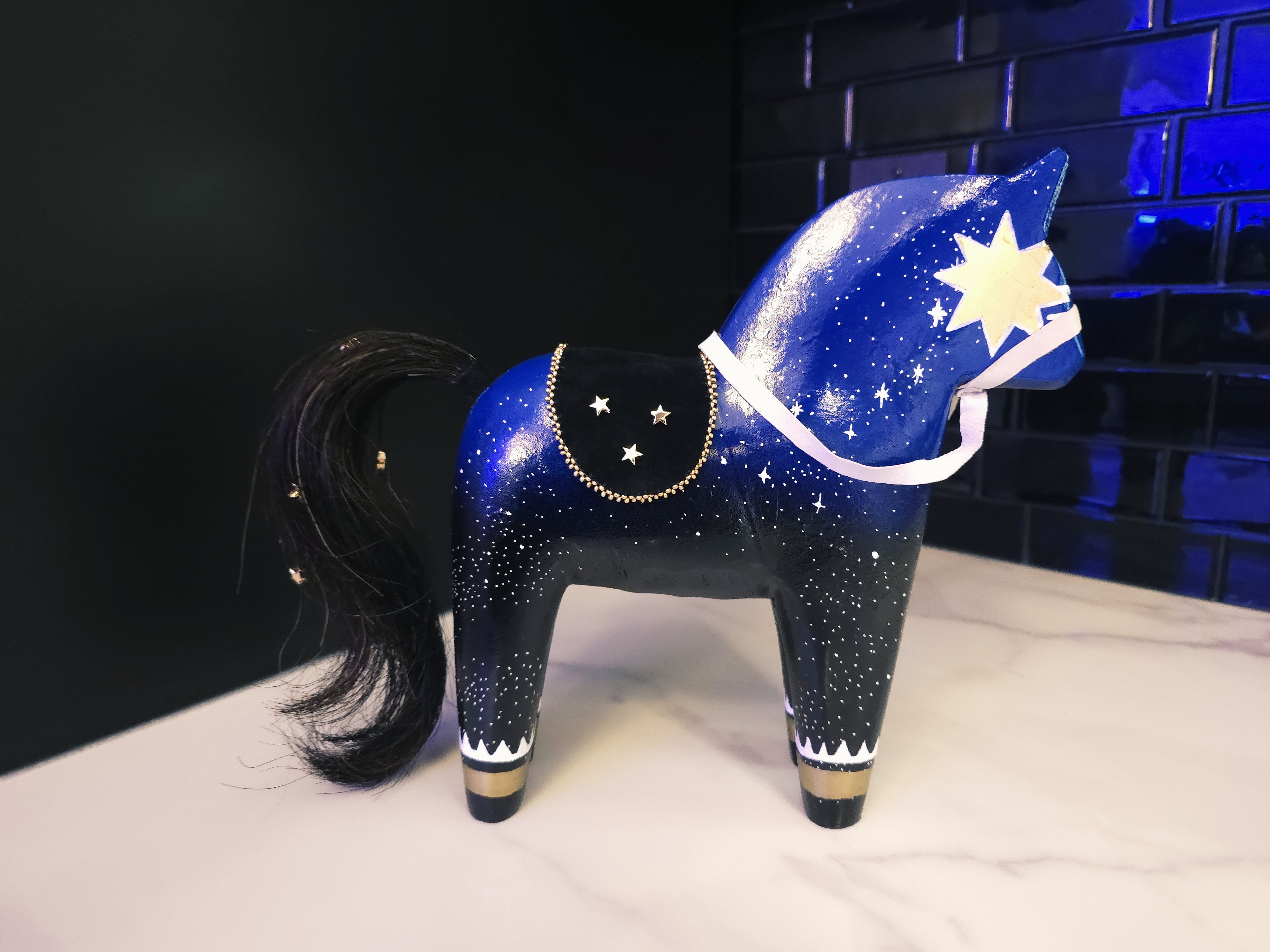 Chloe Bluebird Mustooch Starry Wooden Horse