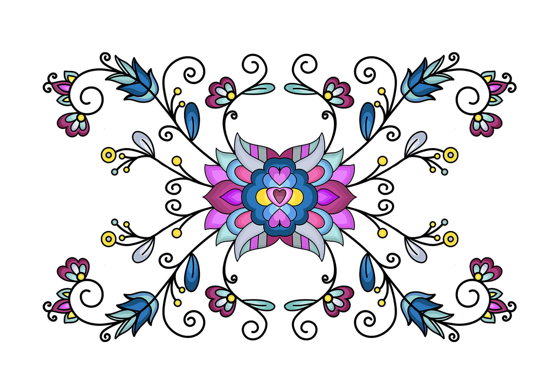 Geometric & Floral UV Sticker