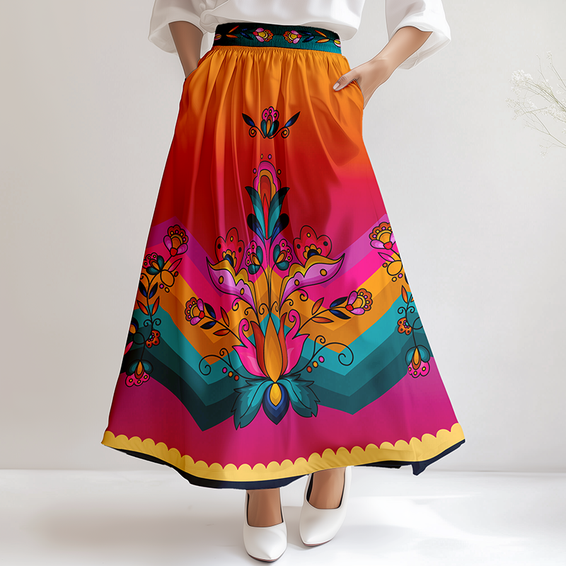 Copper Prairie Petals Skirt