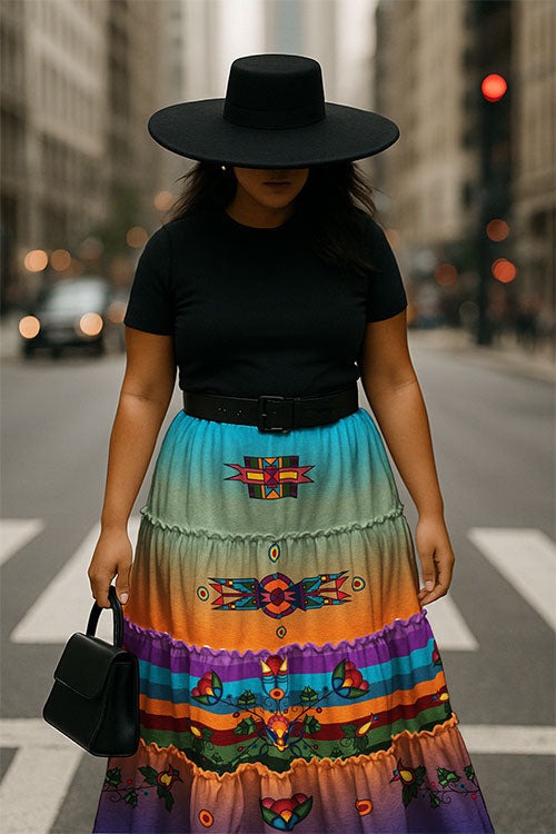 Woodland Floral Three Tier Skirt