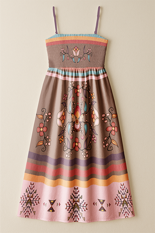 Starwoven Garden Earthy Smock Top Dress