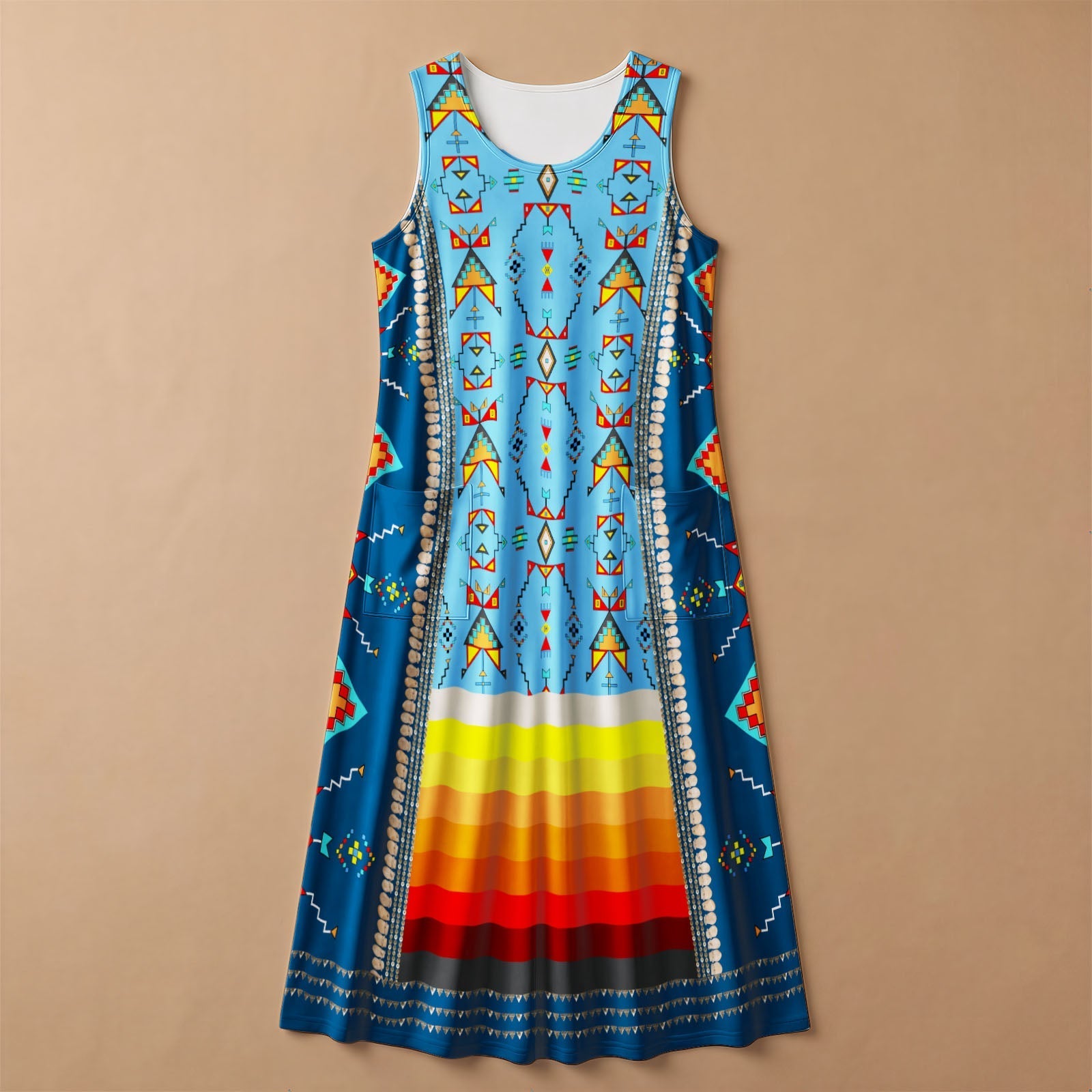 Sentinel of the Plains Turquoise 1 Long Dress