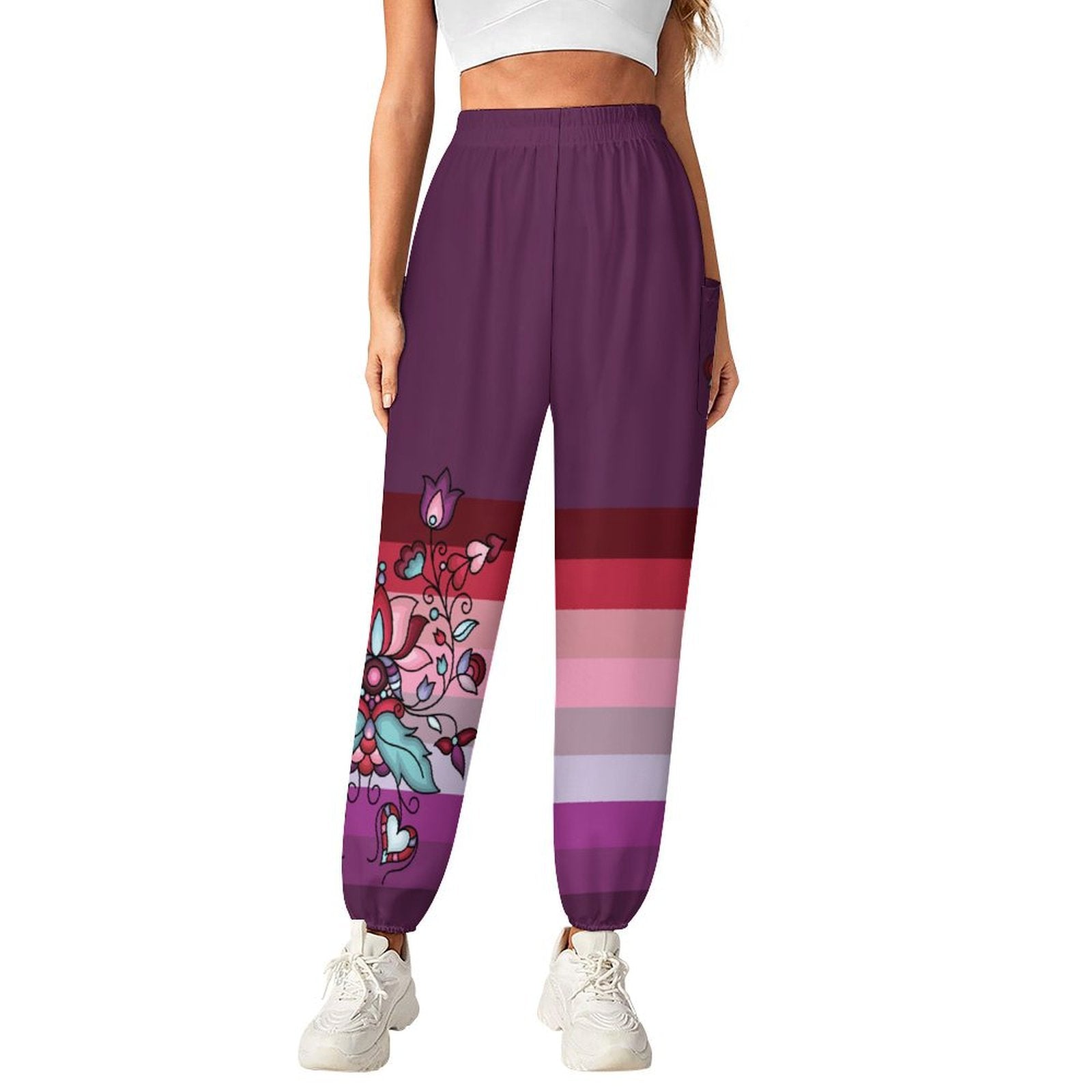 Snowlit Petal Dreams Ribbon Joggers Sample