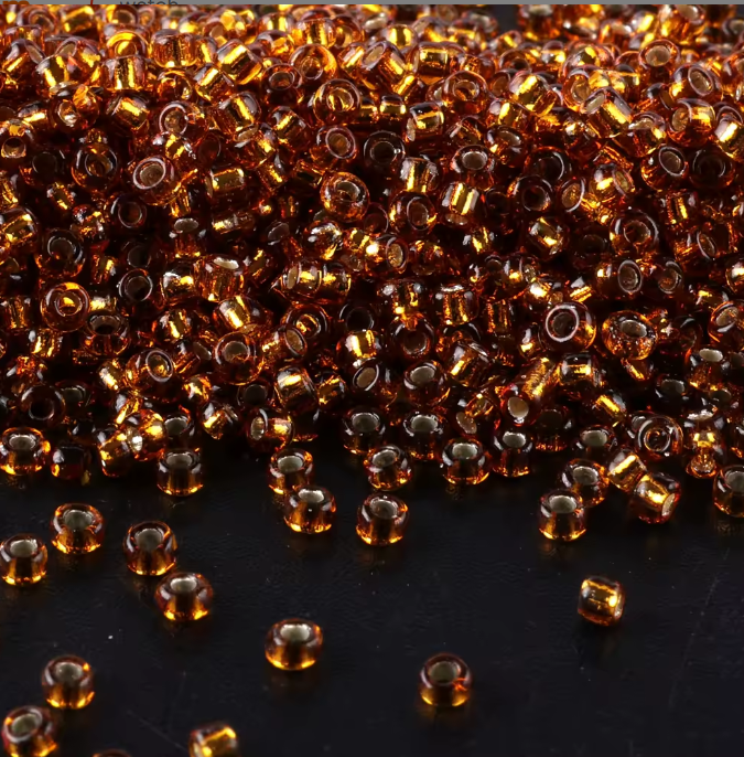 Seed Beads Size 11/0 - Sheer Coffee