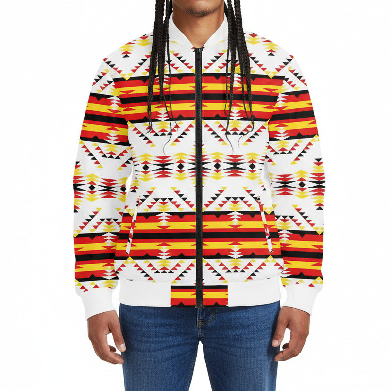 Visions of Peace Directions Zippered Collared Lightweight Jacket