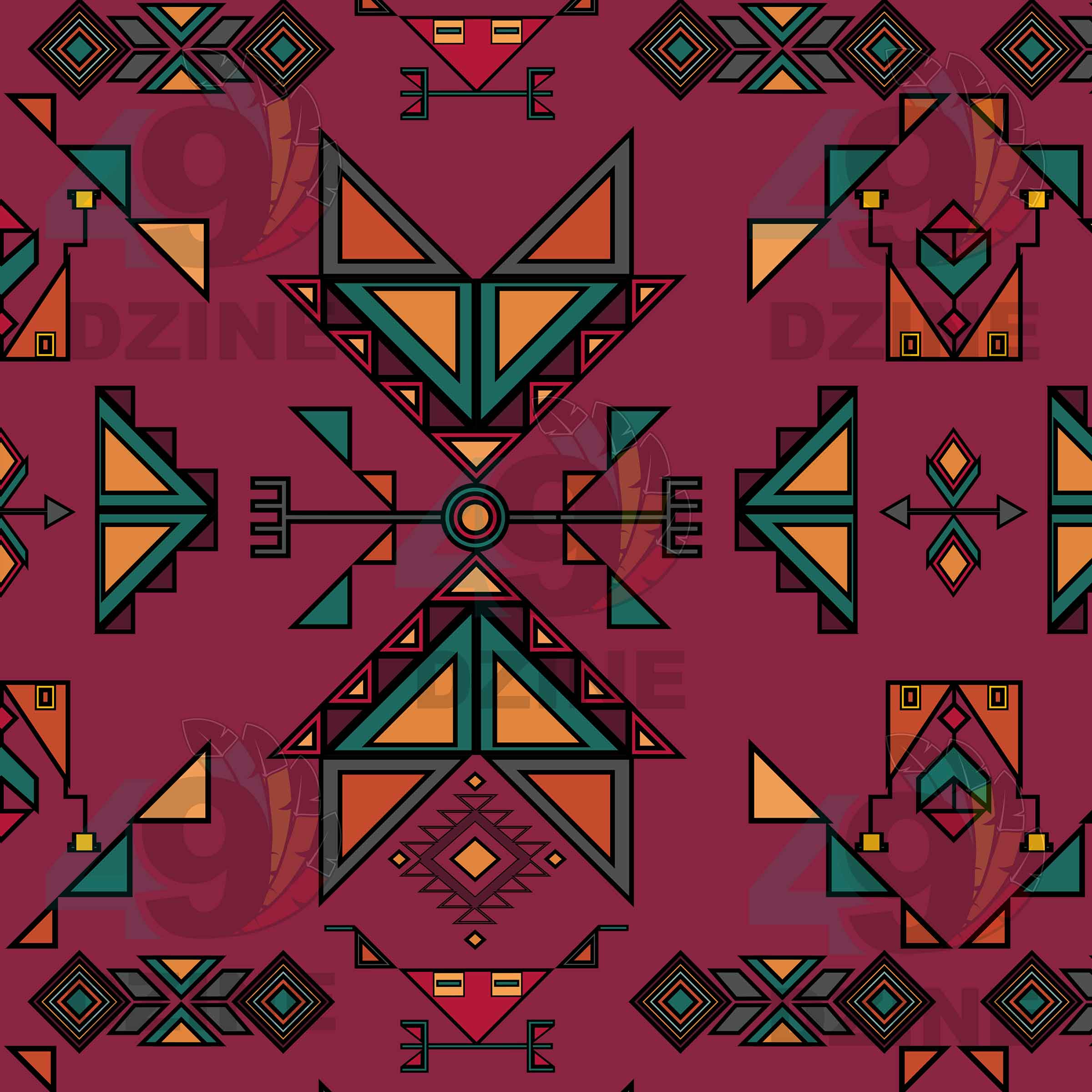 Arrow Dawn Maroon Cotton Poplin