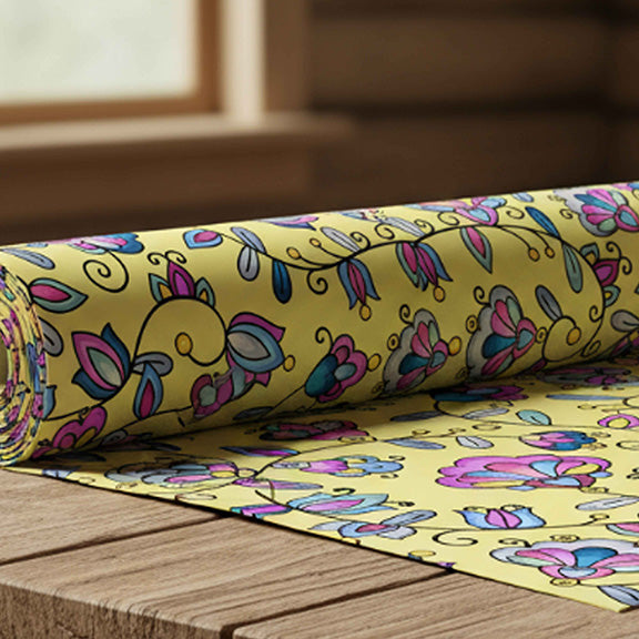 Autumn Bundle Blessing Yellow Satin Fabric