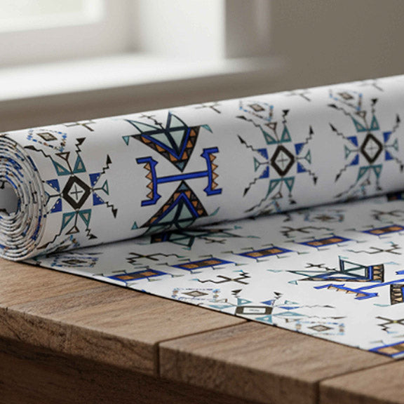 Eagle Strike White Satin Fabric