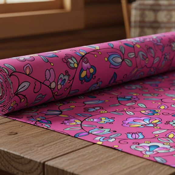 Autumn Bundle Blessing Pink Satin Fabric