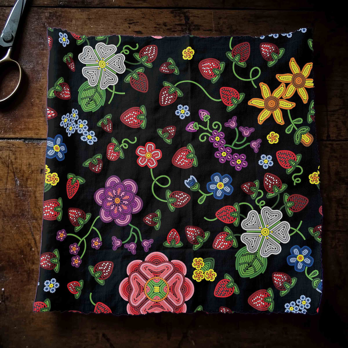 Berry Pop Midnight Cotton Poplin