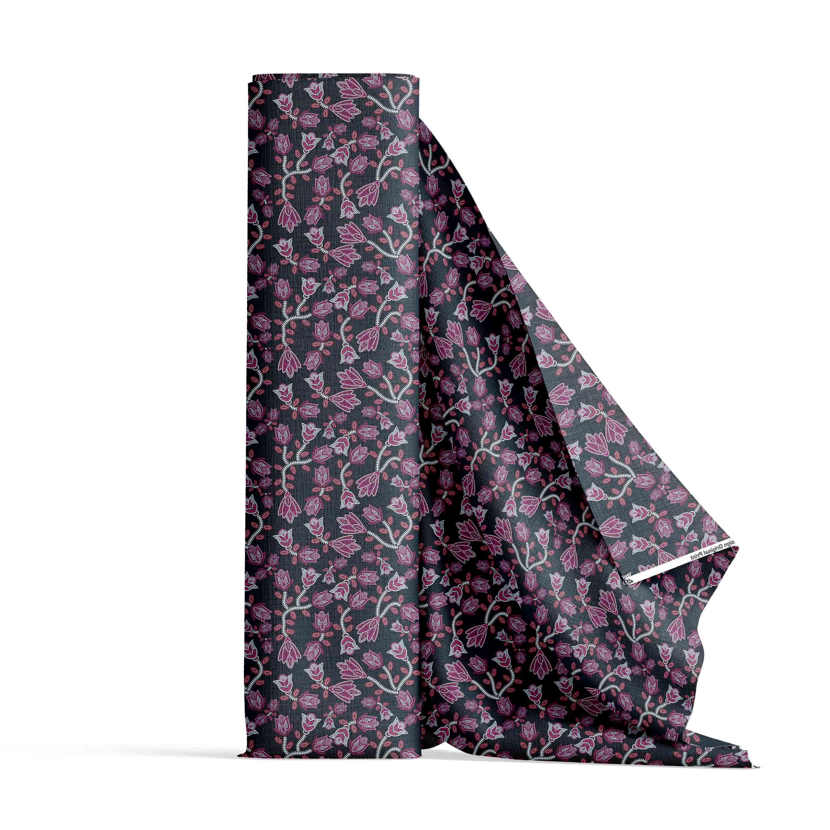 Beaded Pink Cotton Poplin Fabric By the Yard