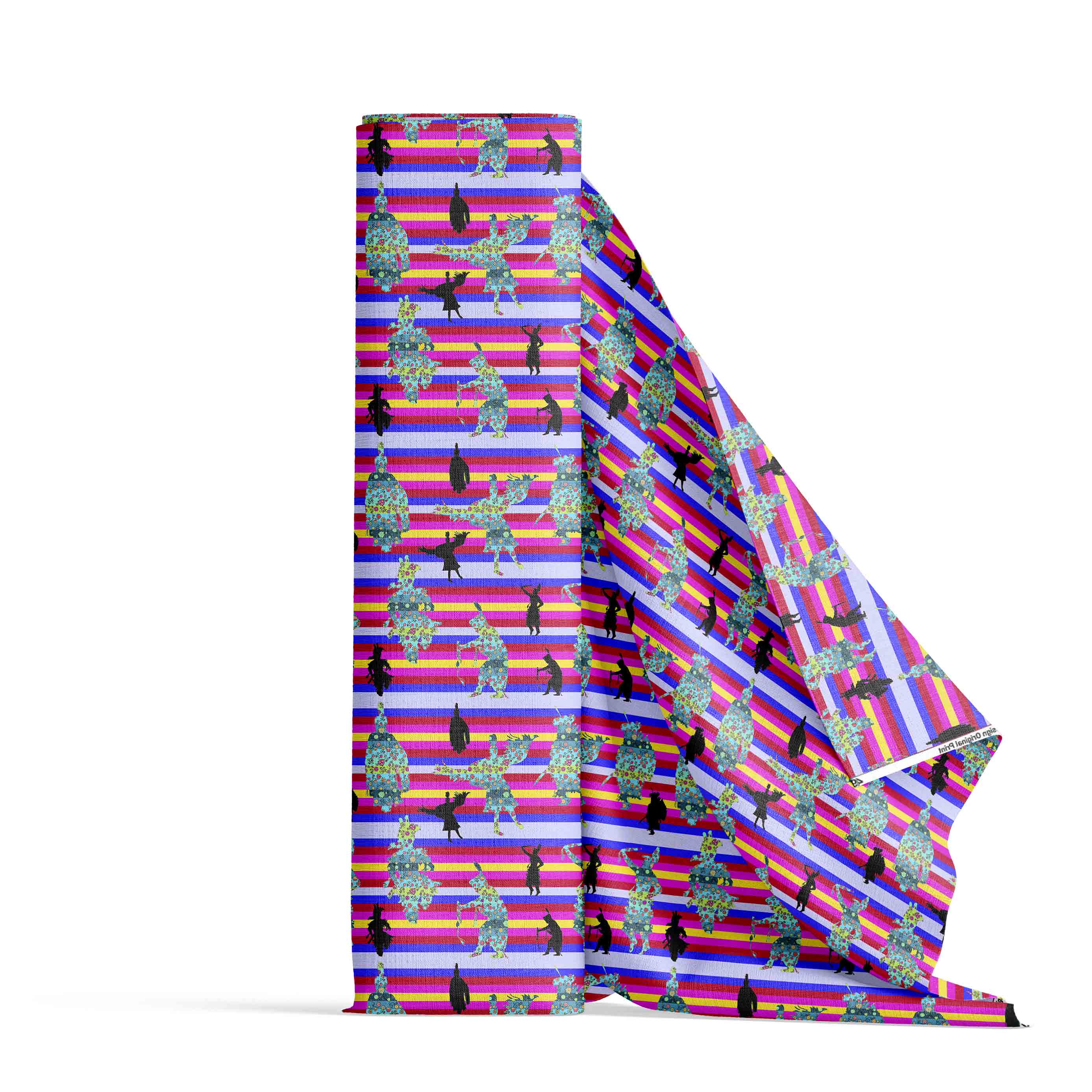 Dancers Sky Dance Cotton Poplin Fabric By the Yard