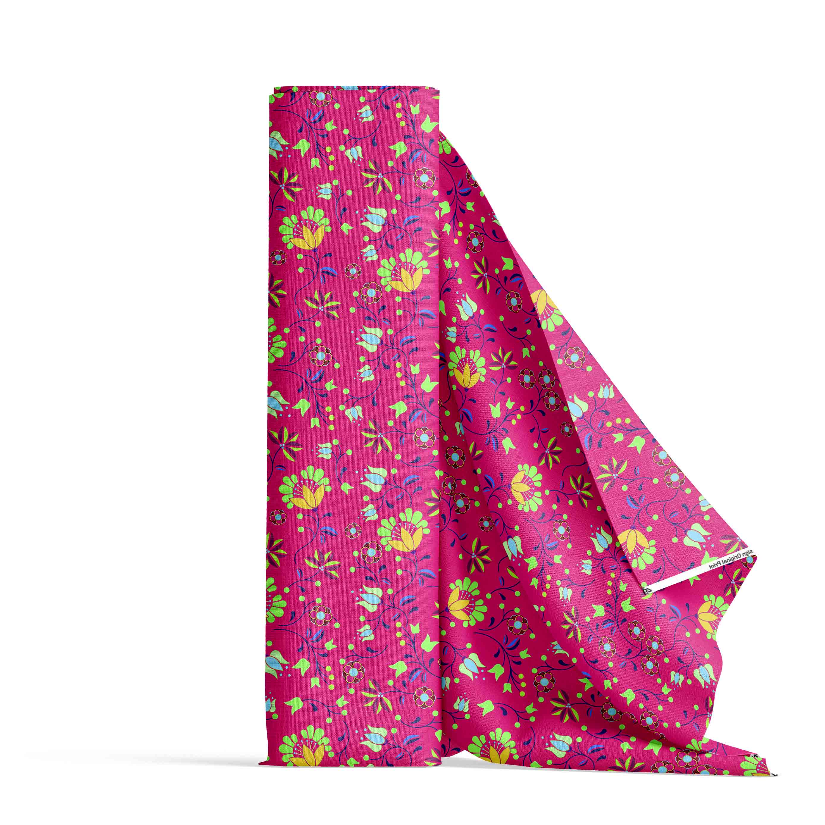 Fleur Indigine Rouge Cotton Poplin Fabric By the Yard