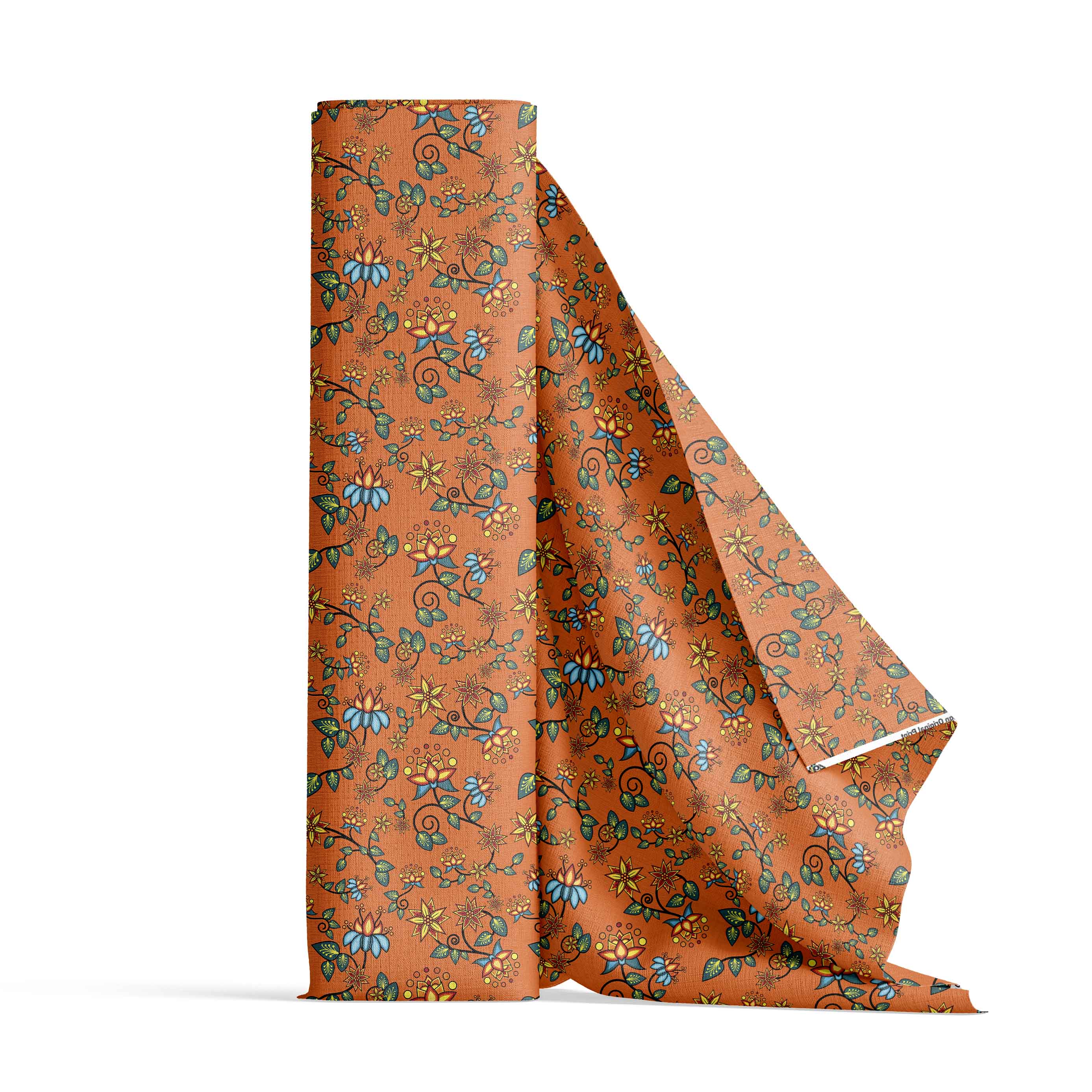 Lily Sierra Orange Cotton Poplin Fabric By the Yard