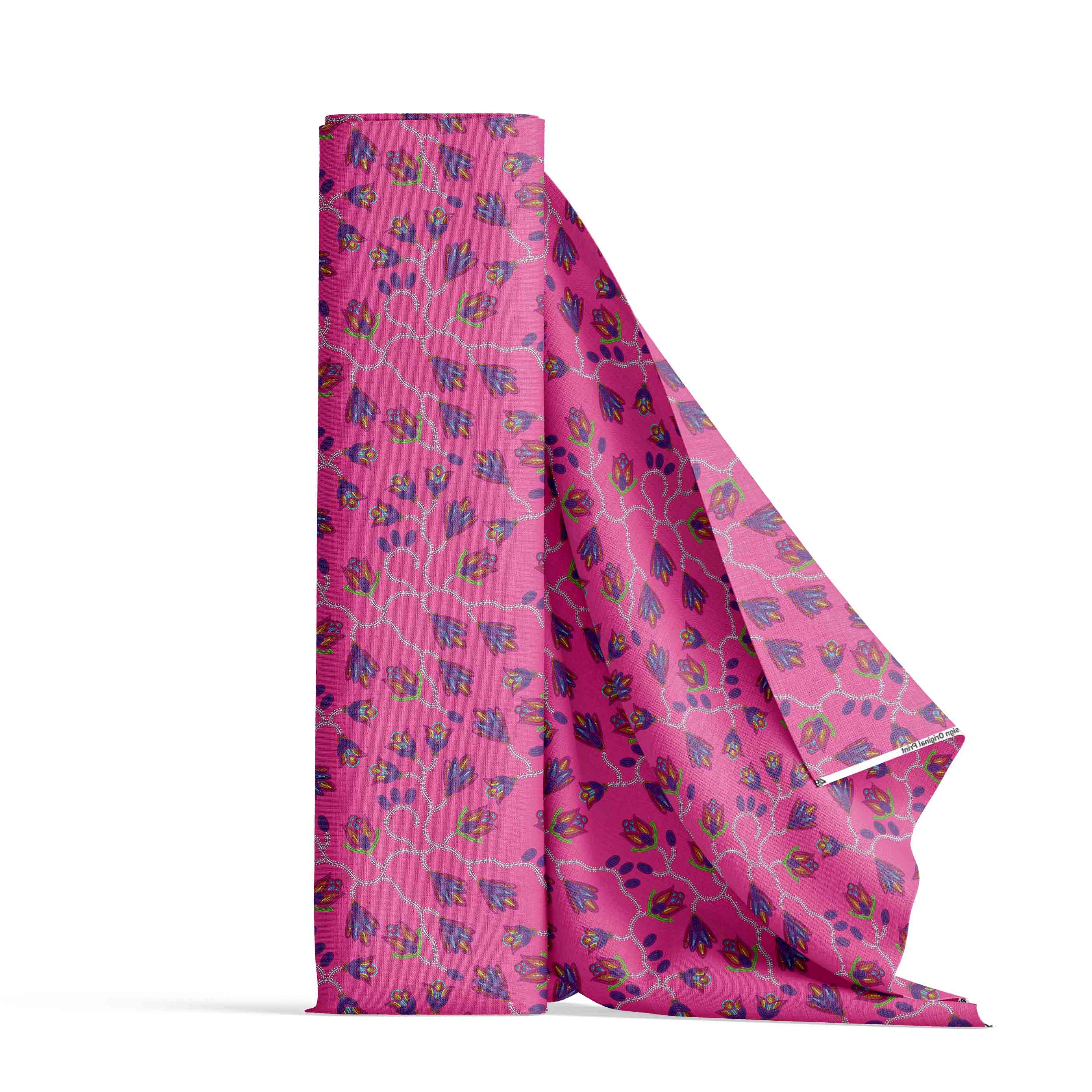 Spring Blossoms Blush Cotton Poplin Fabric By the Yard