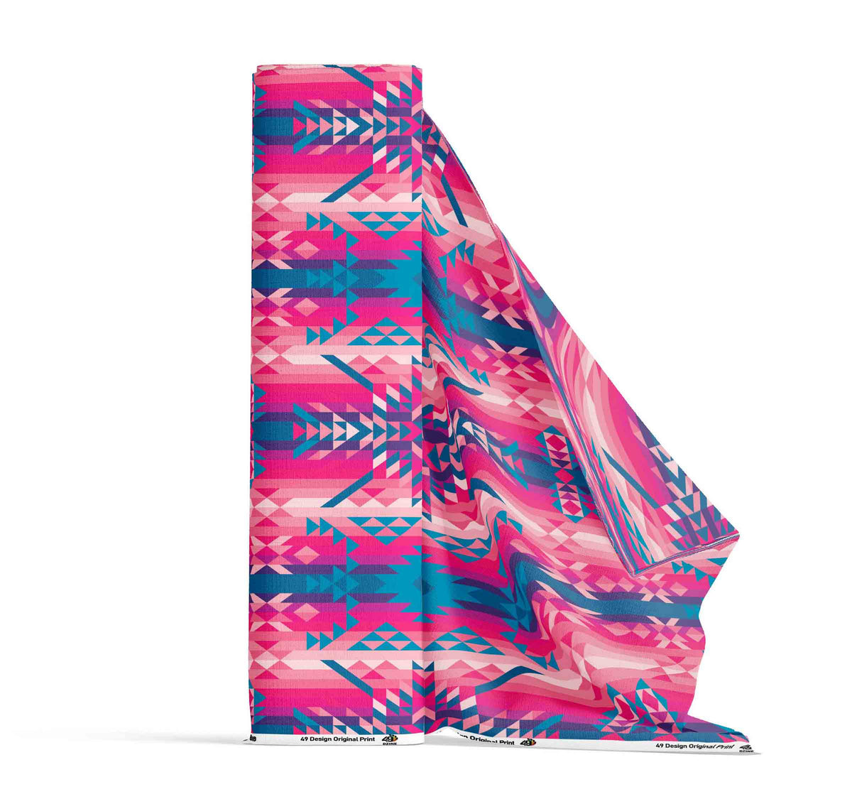 Desert Geo Blue Cotton Poplin