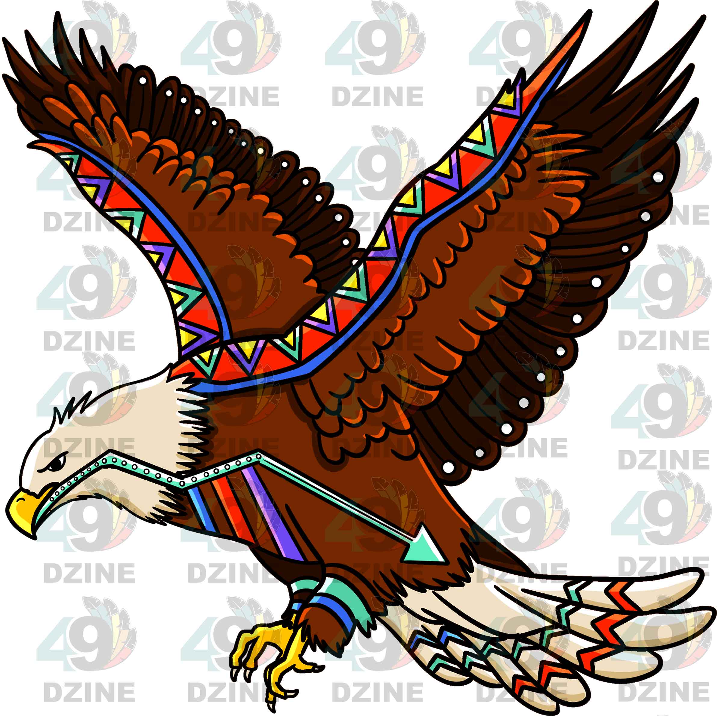 Eagle 1 Colored Sticker