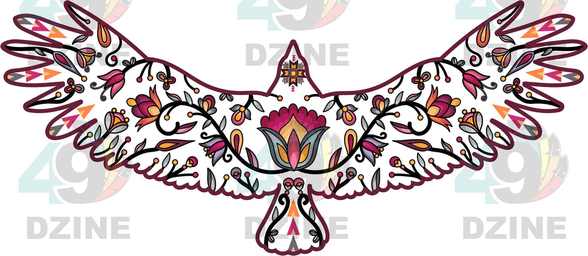 Eagle Floral Animals 01 Various Sizes