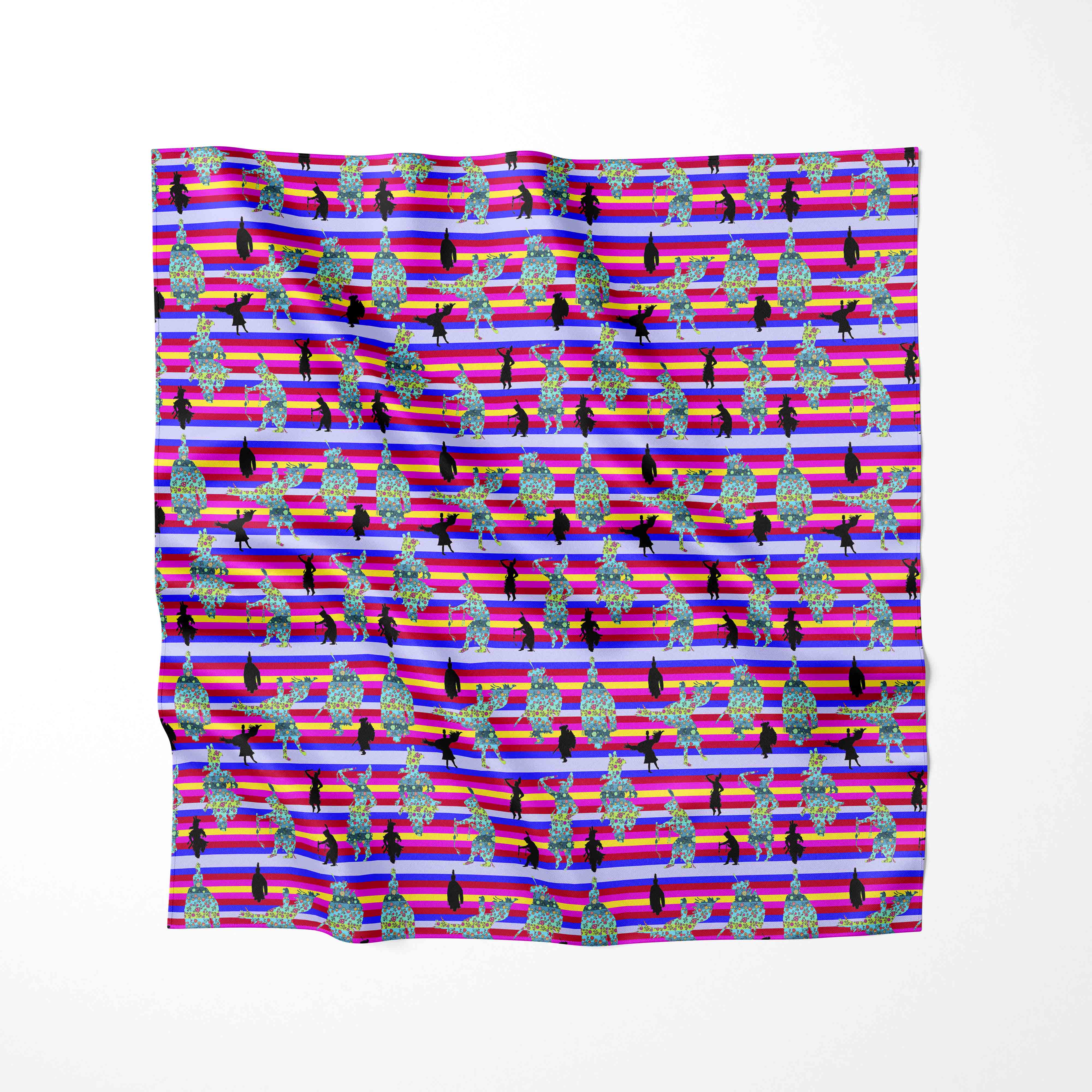 Dancers Sky Dance Cotton Poplin Fabric By the Yard