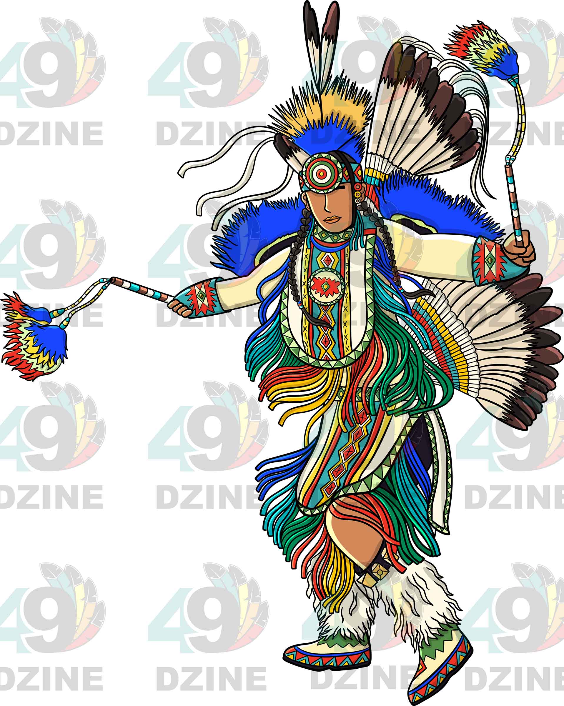 Fancy Dancer Men 4 Sticker