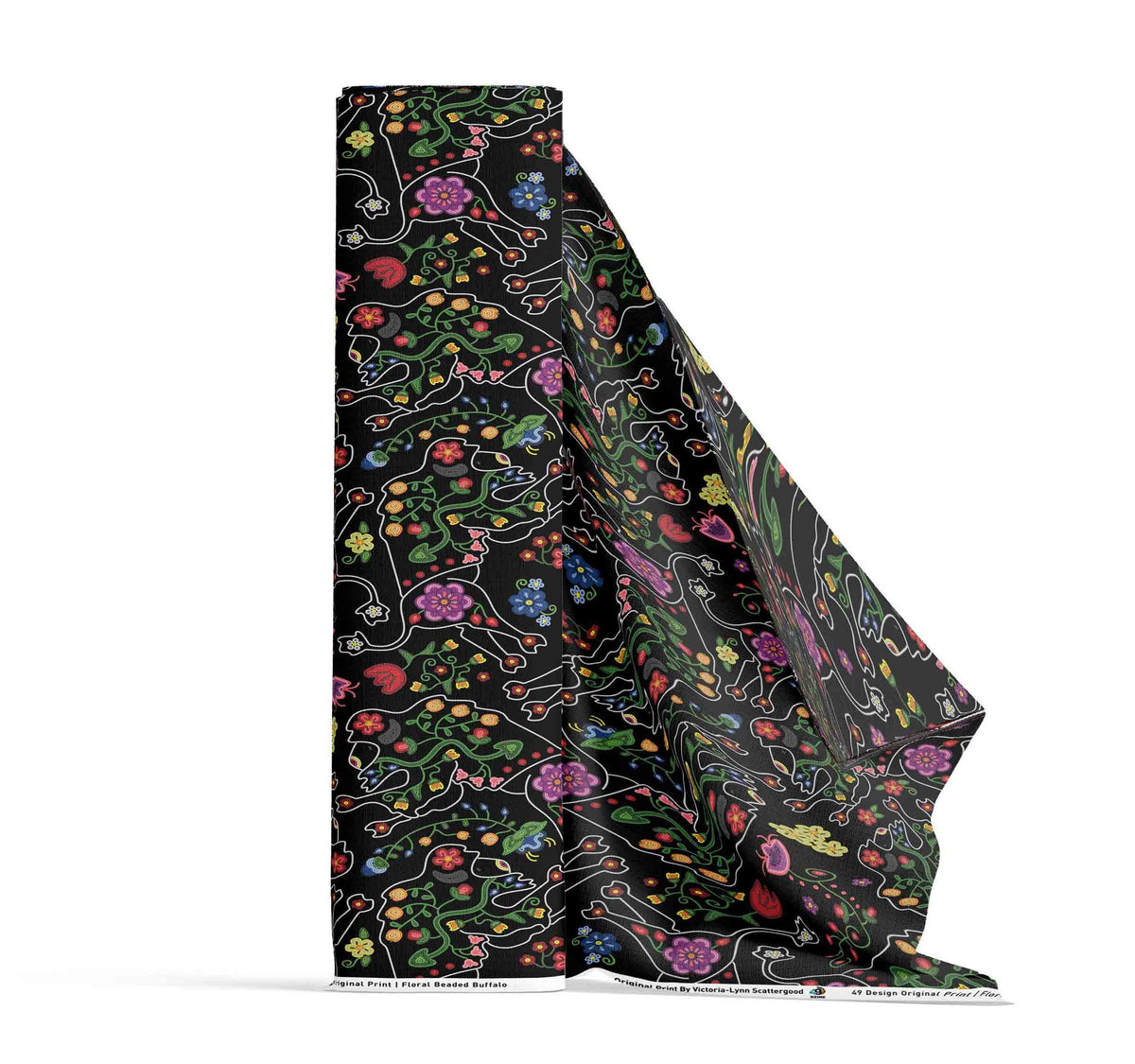 Beaded Floral Buffalo Cotton Poplin