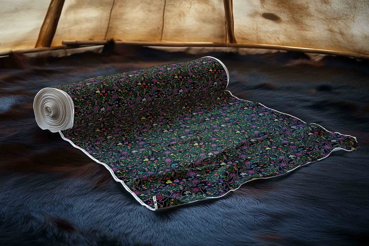 Beaded Floral Buffalo Cotton Poplin