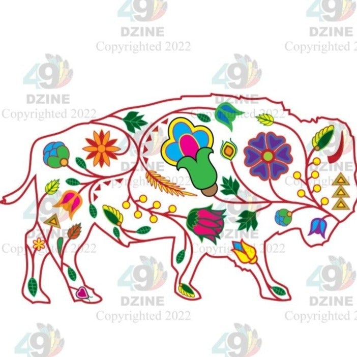 Floral Buffalo Sticker