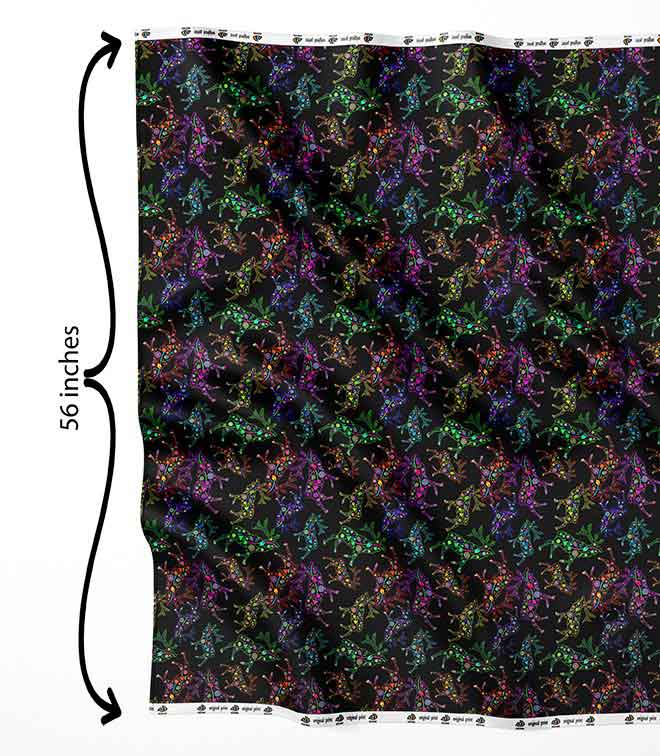 Neon Floral Elks Cotton Poplin
