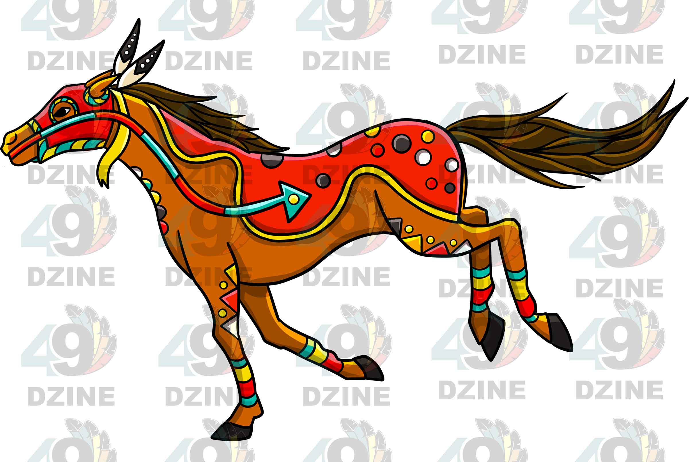 Horse 4 Colored Sticker