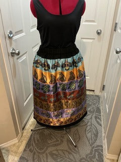 Liz Pelland Black Seven Teachings Ribbon Skirt