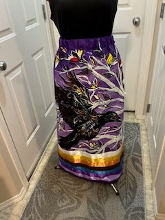 Liz Pelland Large Ravens Purple Ribbon Skirt