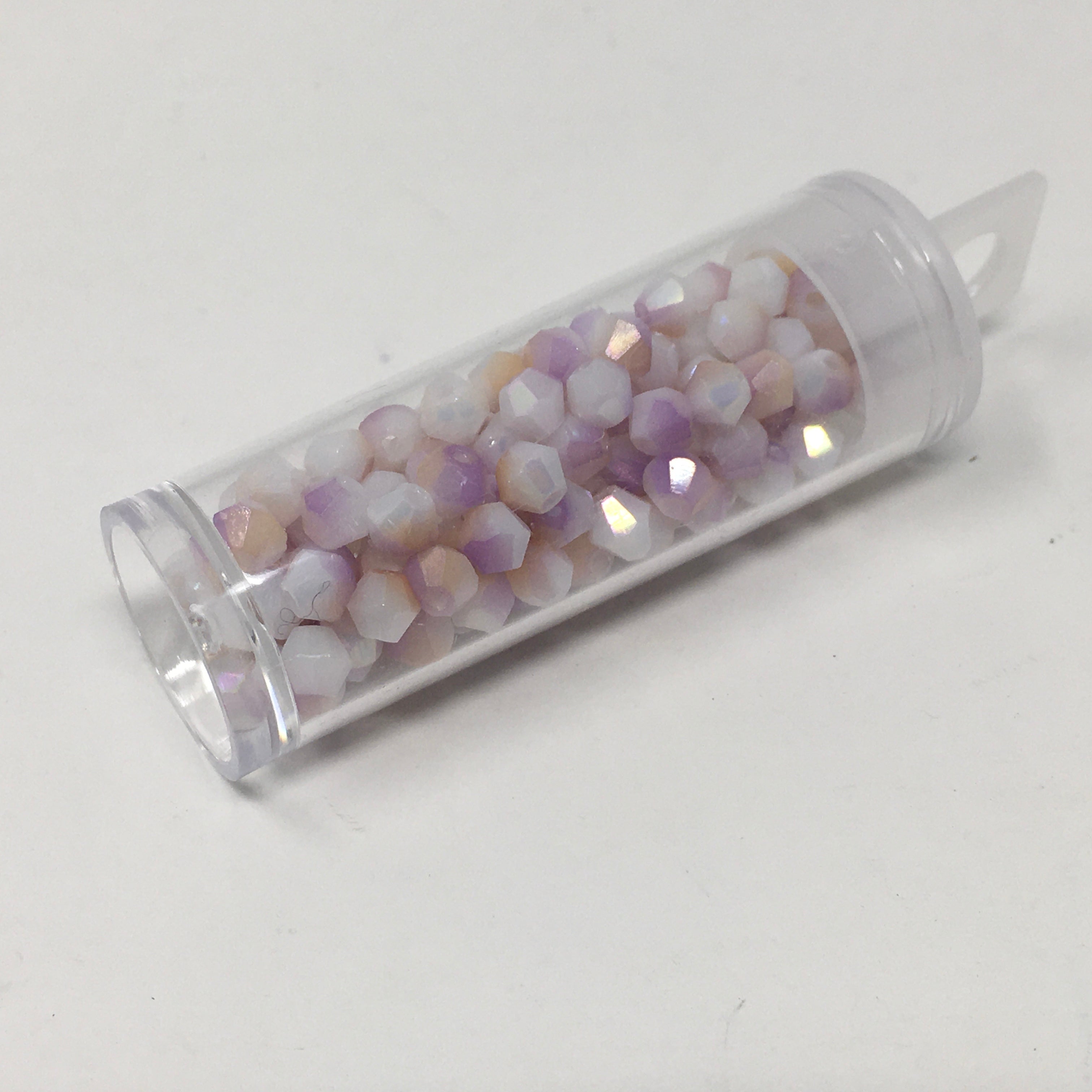 4mm Bicone Glass Beads - Lavender