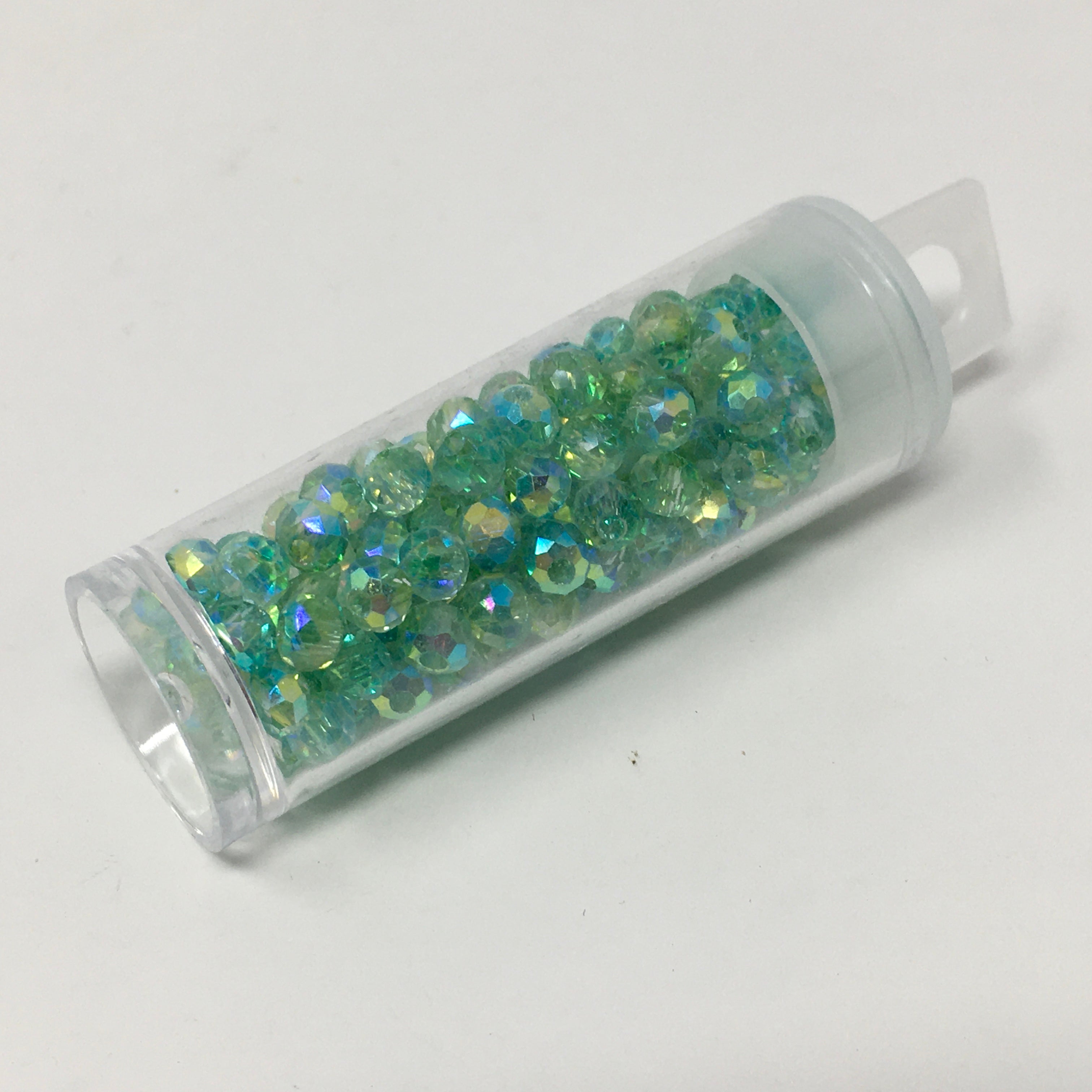 4mm Rondelle Glass Beads - Emerald