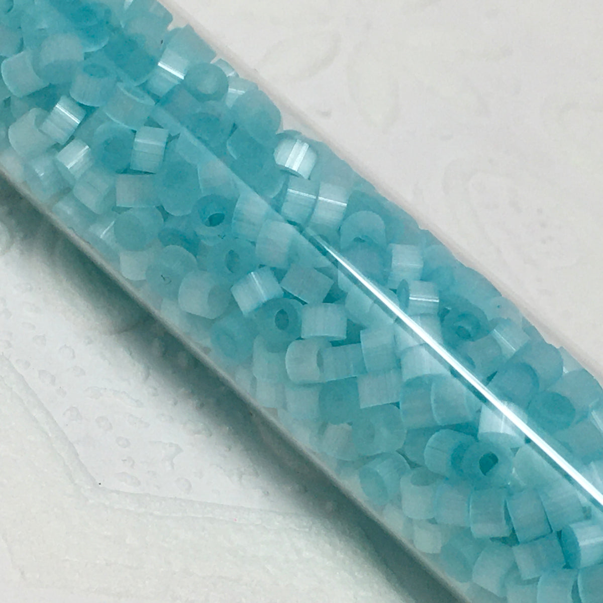 2.5mm Size 10/0 24g tube Cylindica Seed Beads Cyan