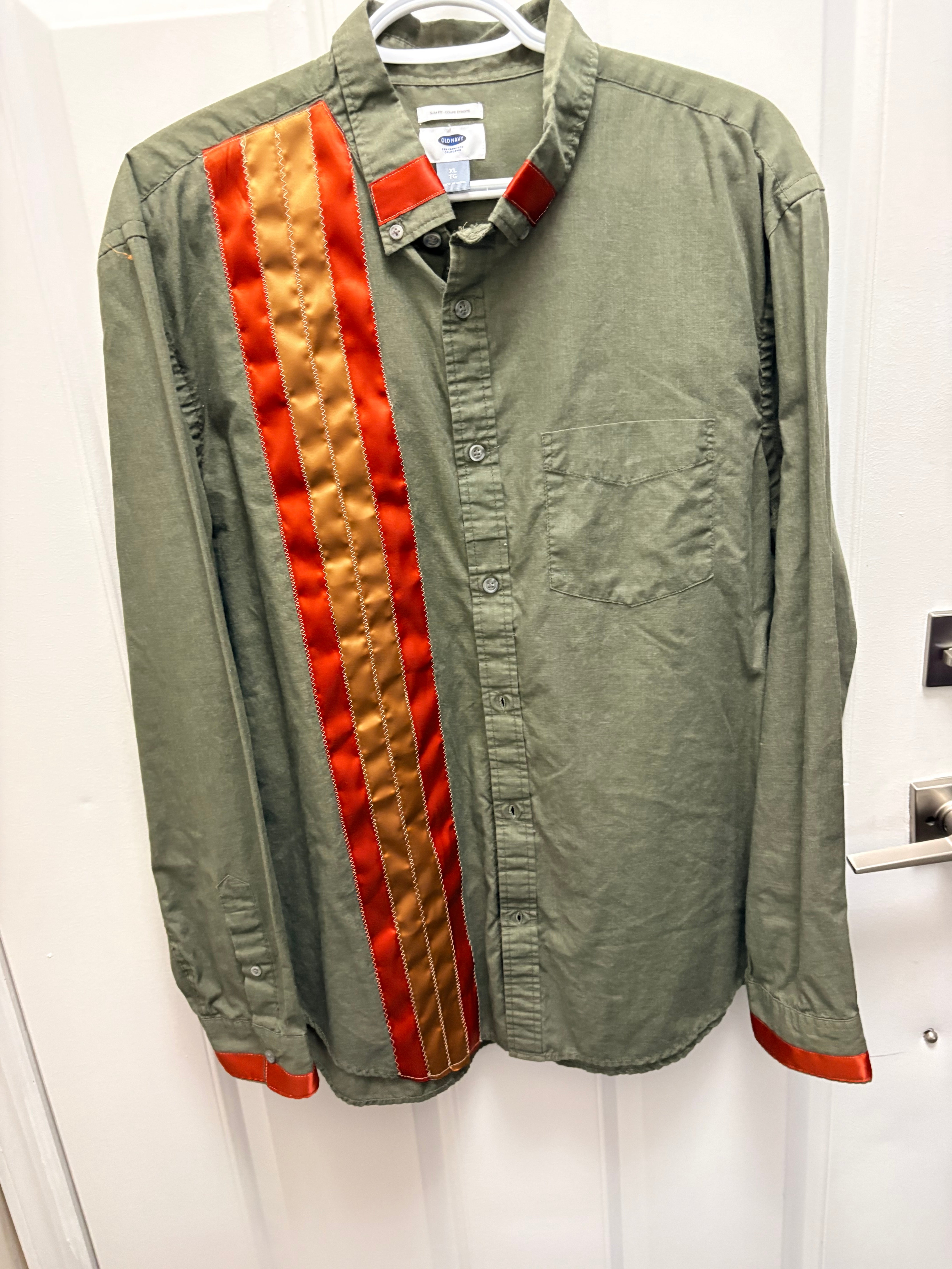 Lakota Artist Jackie Green w/ Orange Ribbon Shirt