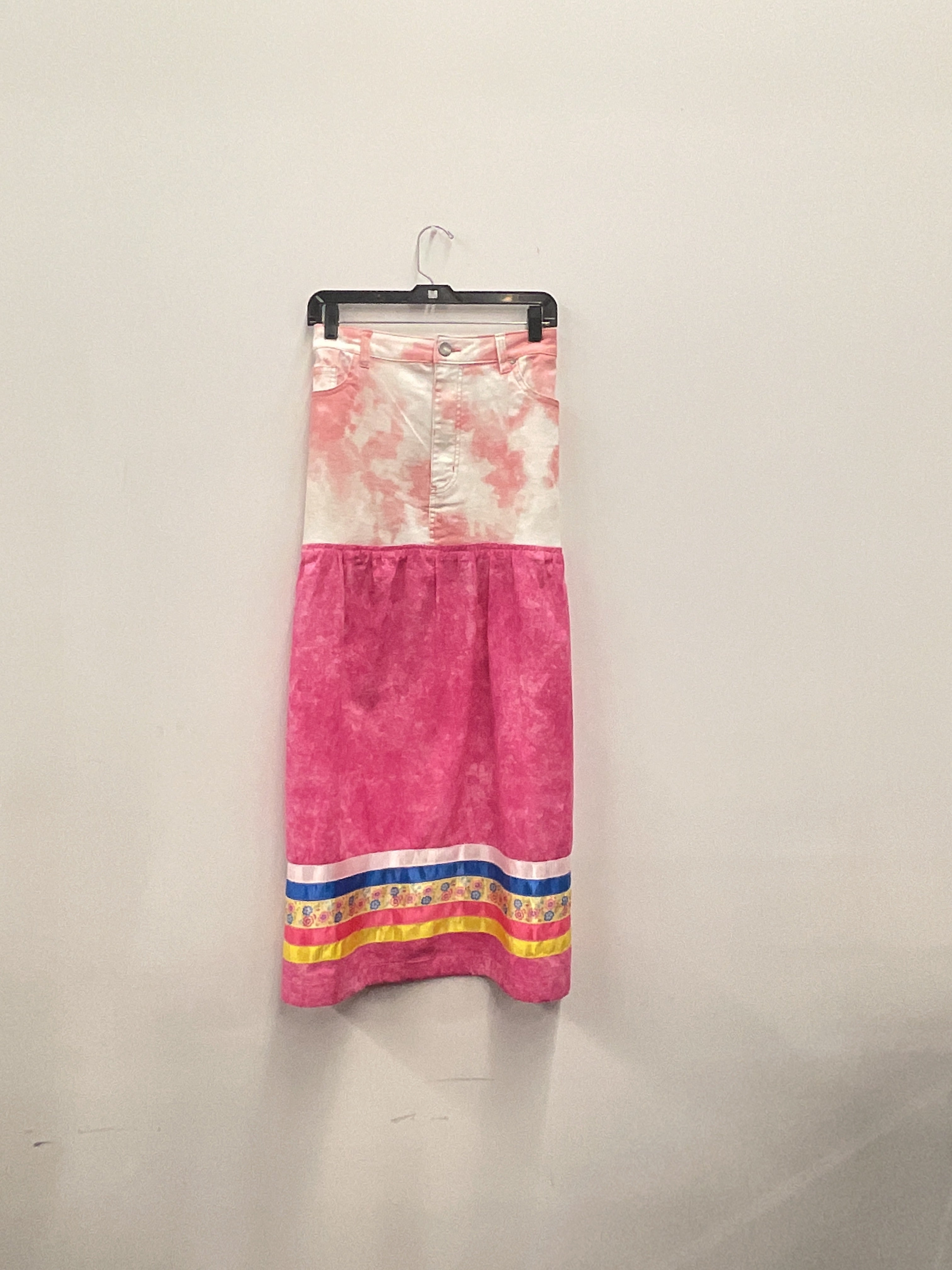 Liz Pelland Pink Denim topped ribbon skirt