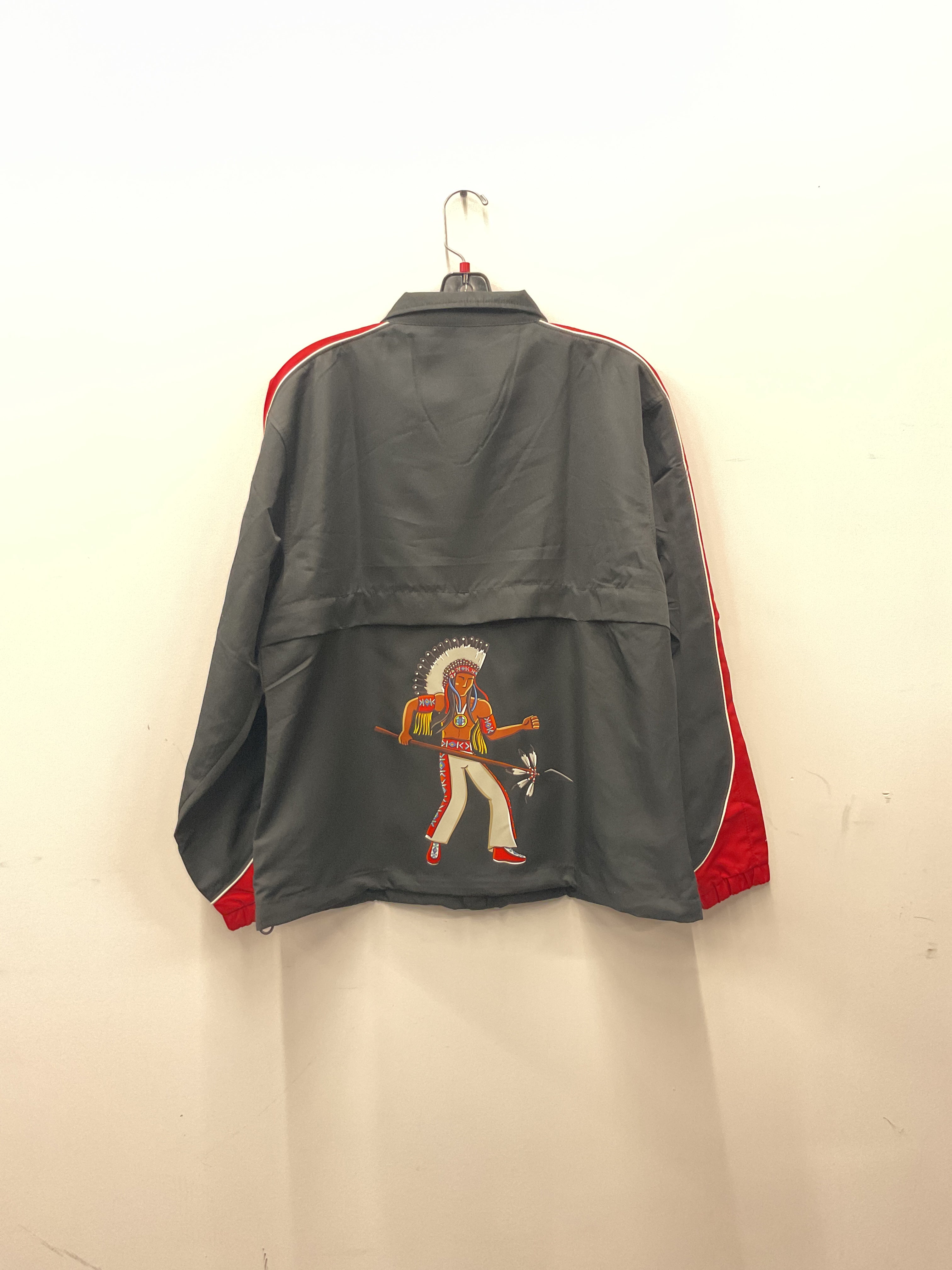 Handmade Black and Red Jacket With Transfer-Large