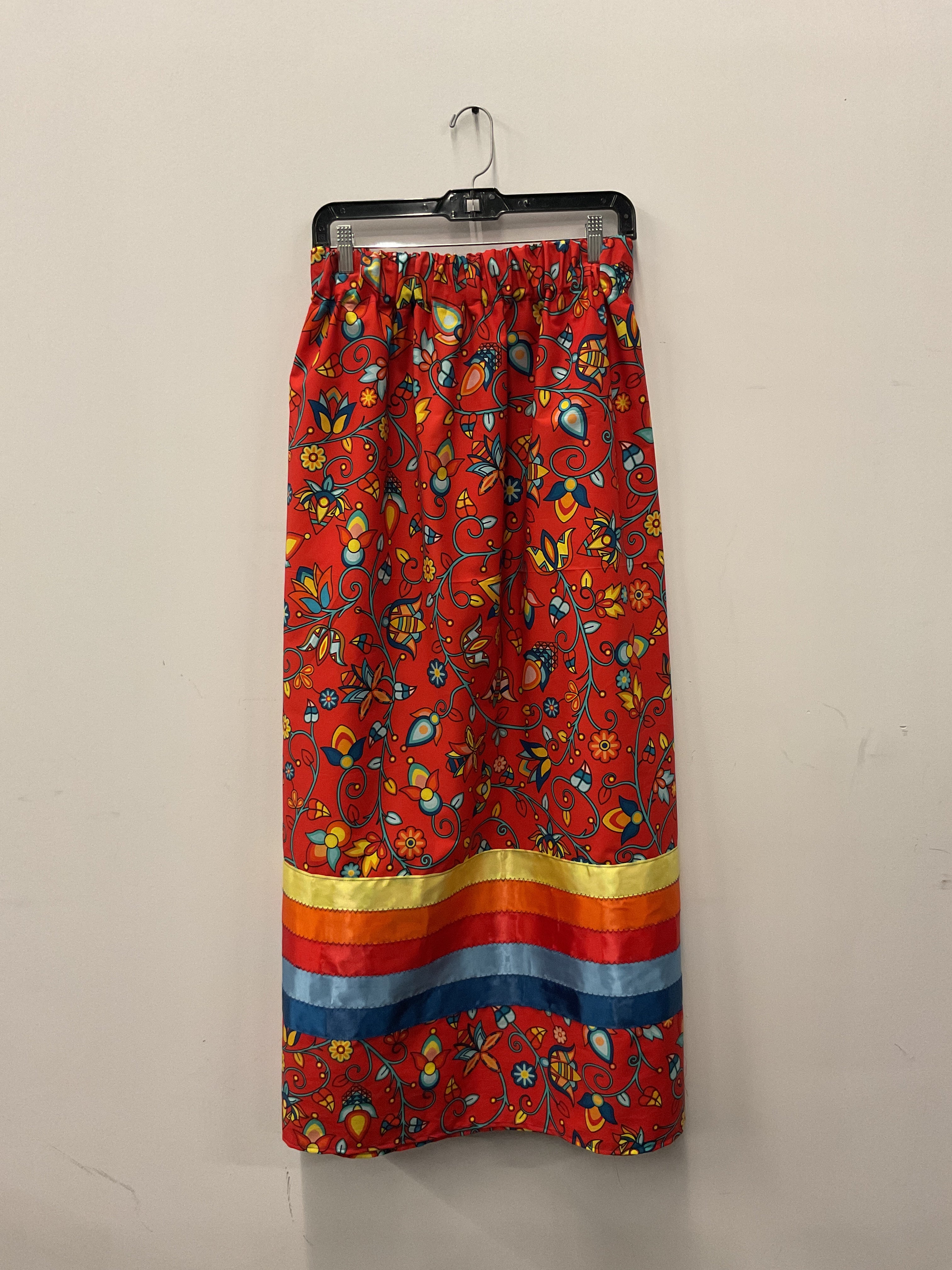 49Dzine Handmade Ribbon Skirt - Red Floral