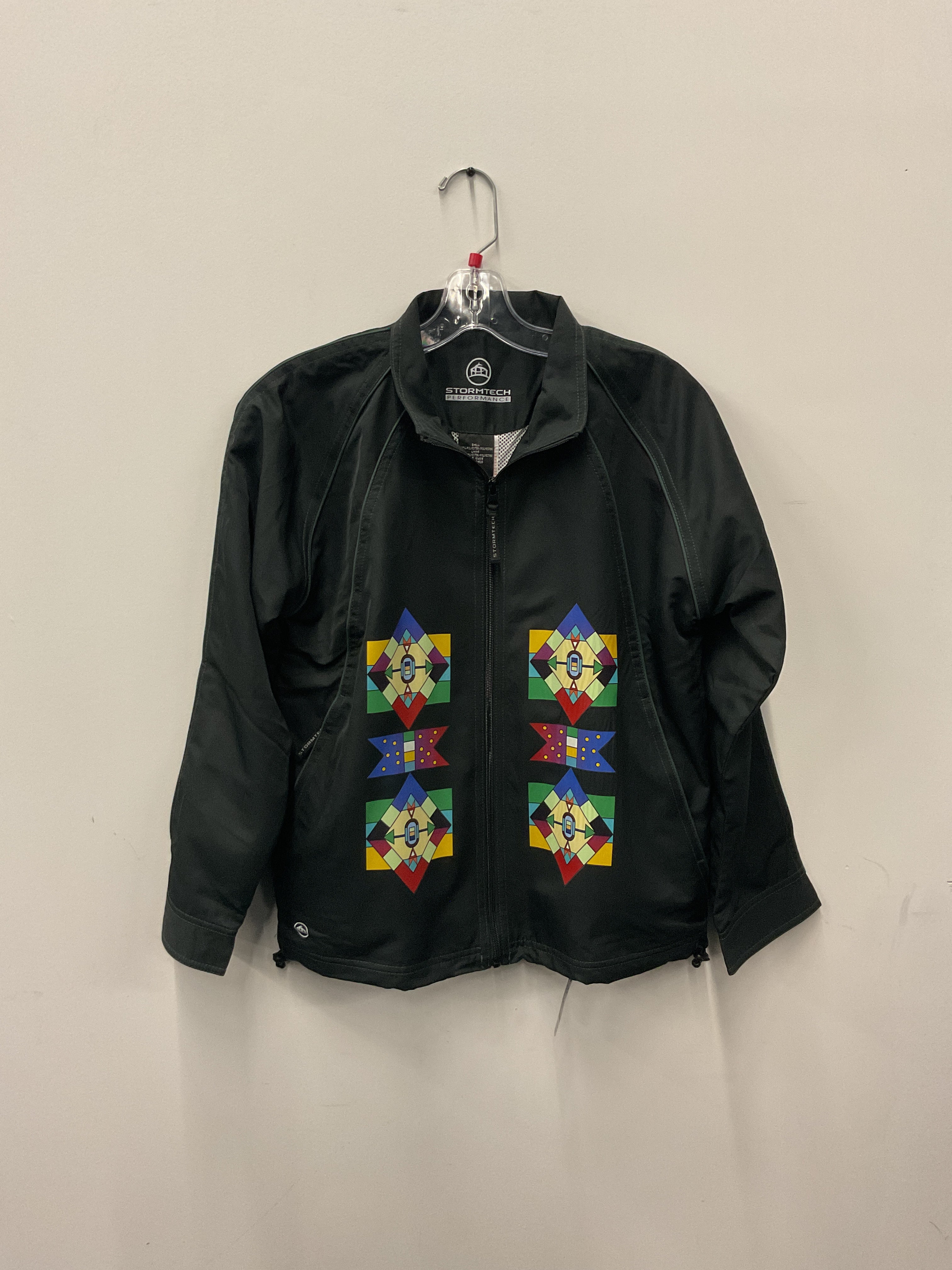Handmade Black Jacket with Transfer-Youth Large