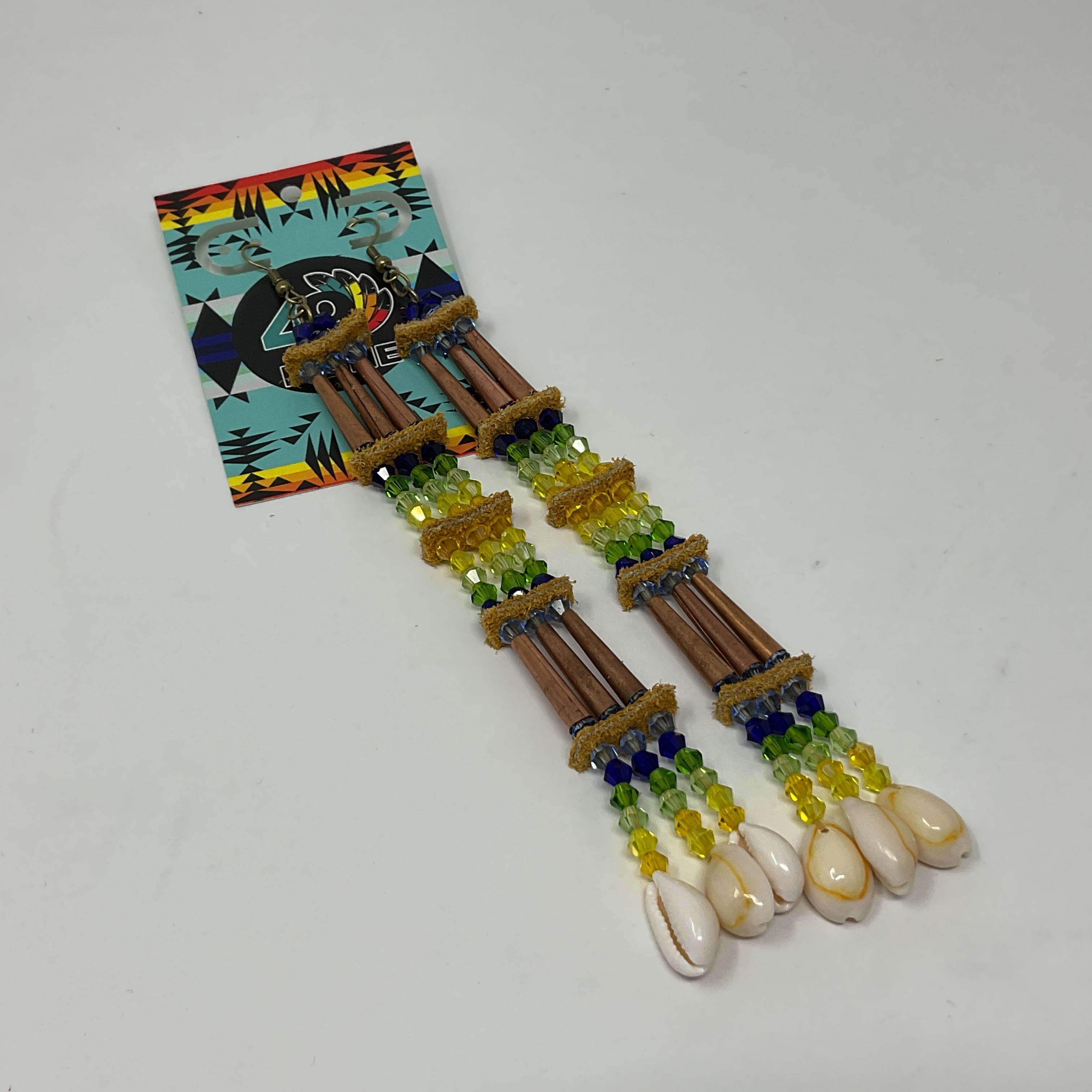 Brass/Tin Cone Tiered Earrings