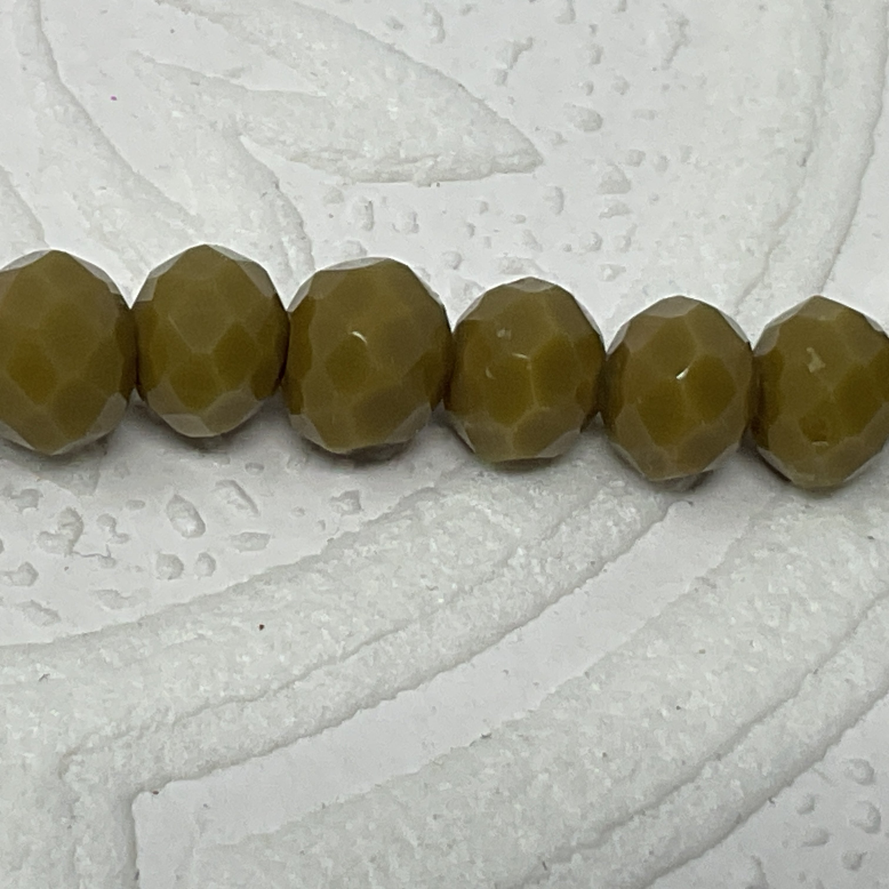 6mm Rondelle Glass Bead - Clay