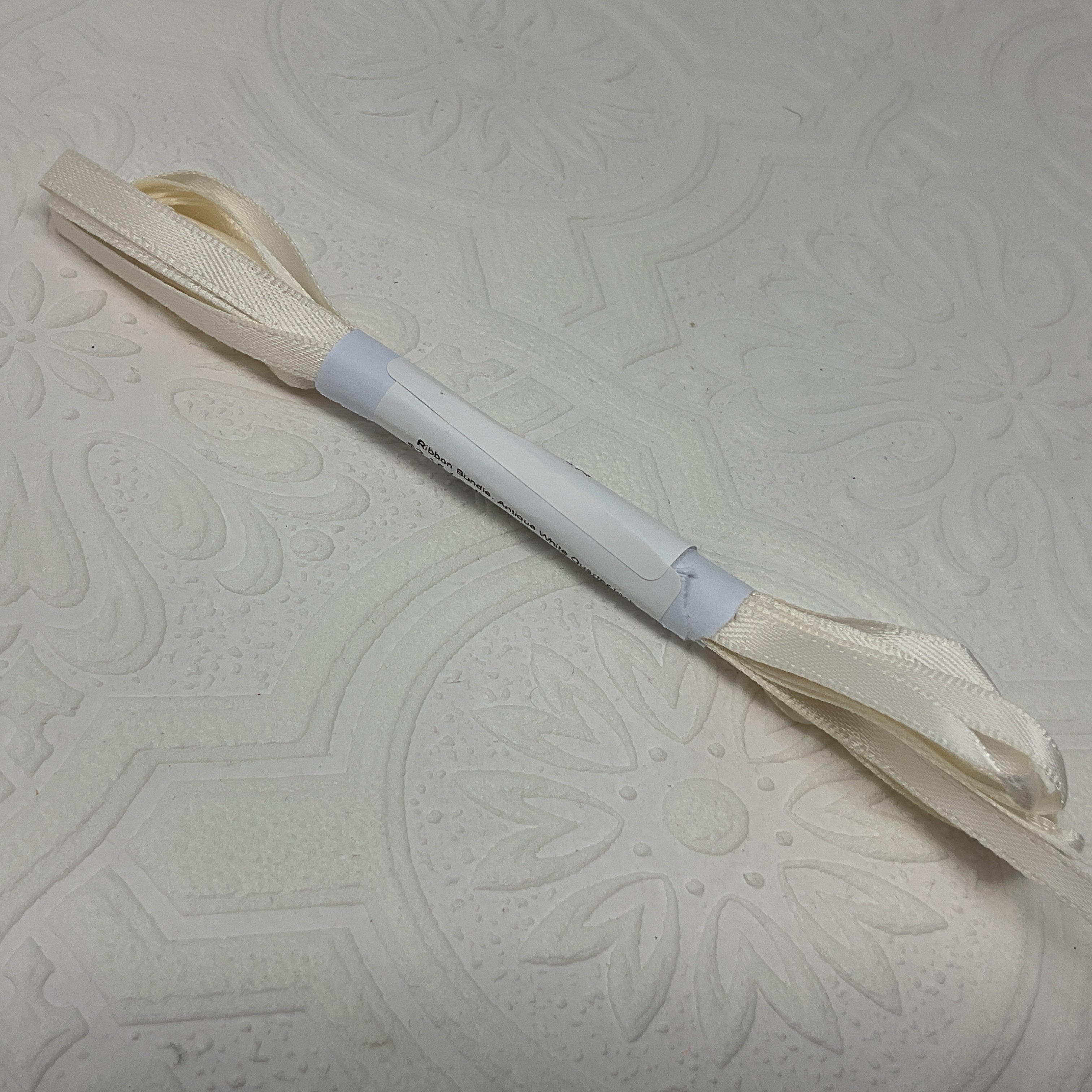 Ribbon Bundle: Antique White Quarter Inch