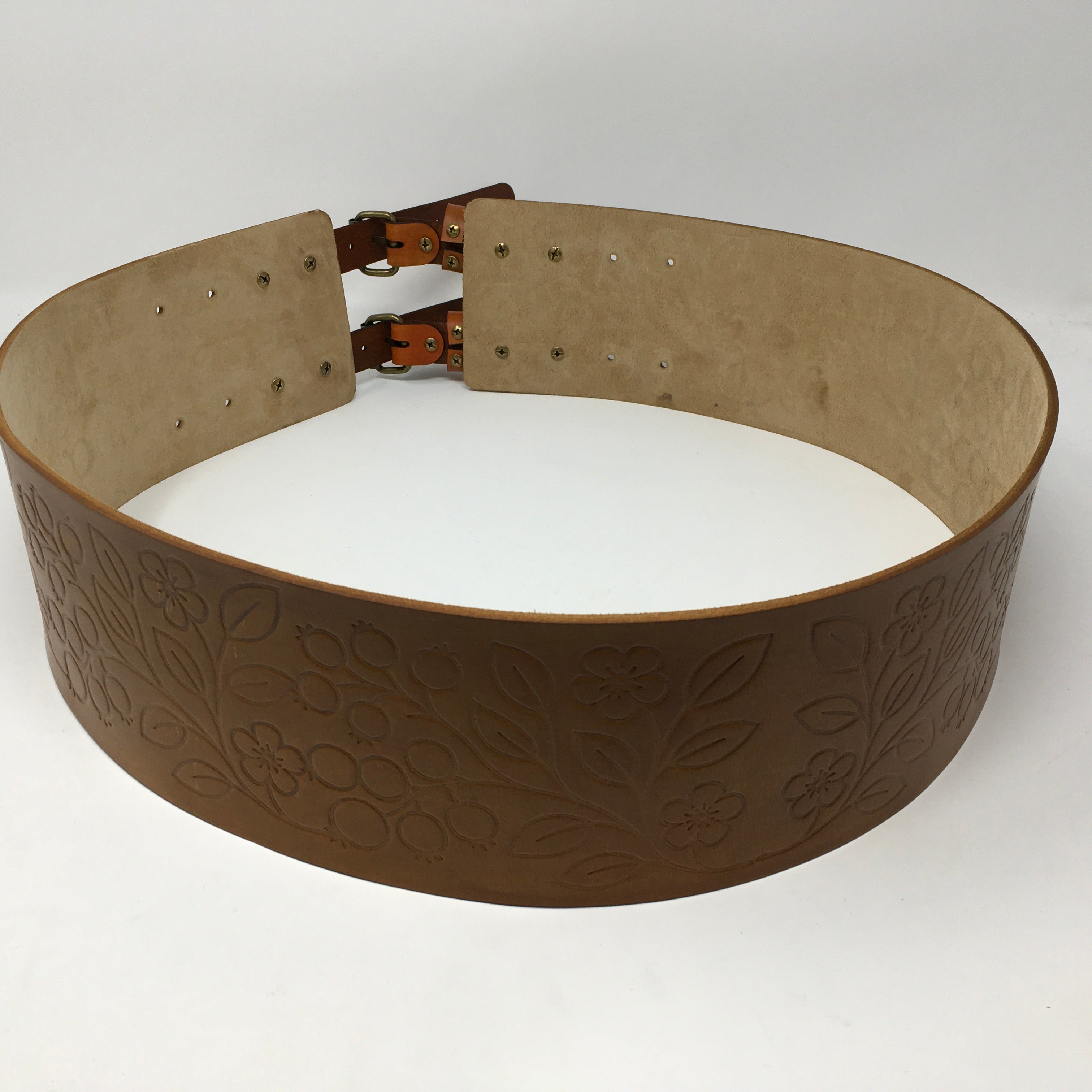 Handmade Buffalo Hide Powwow Belt