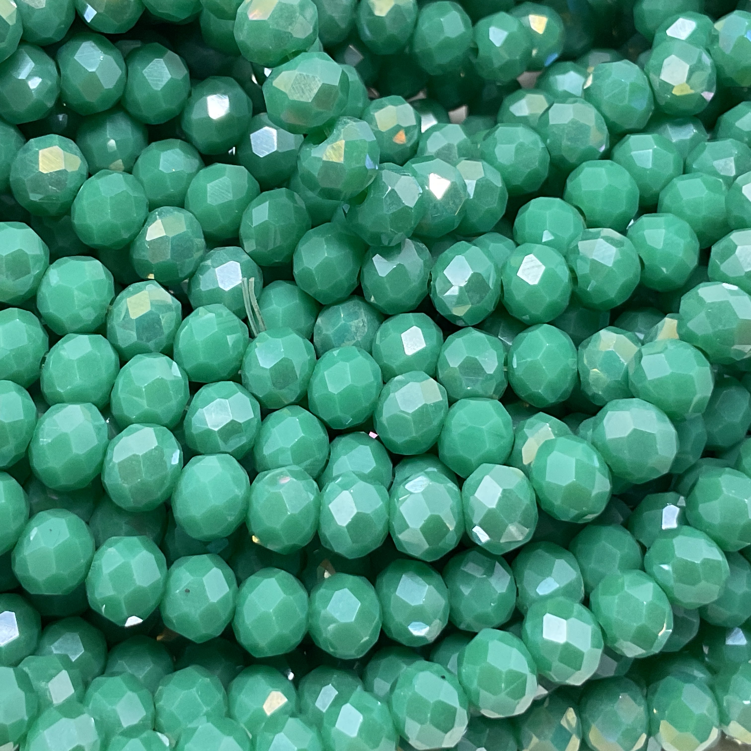 6mm Rondelle Glass Bead - Crystal Brook