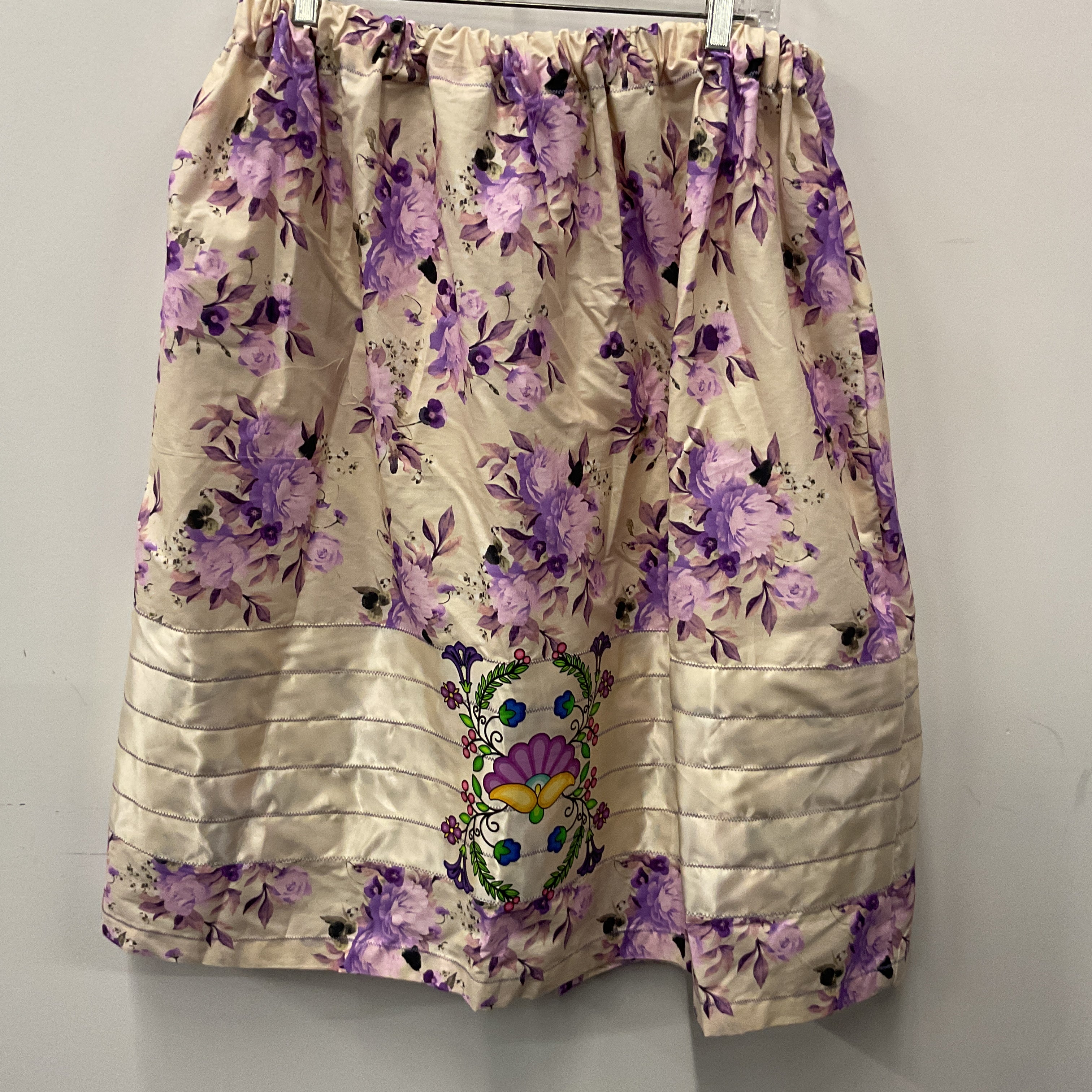 Handmade Ivory Floral Ribbon Skirt